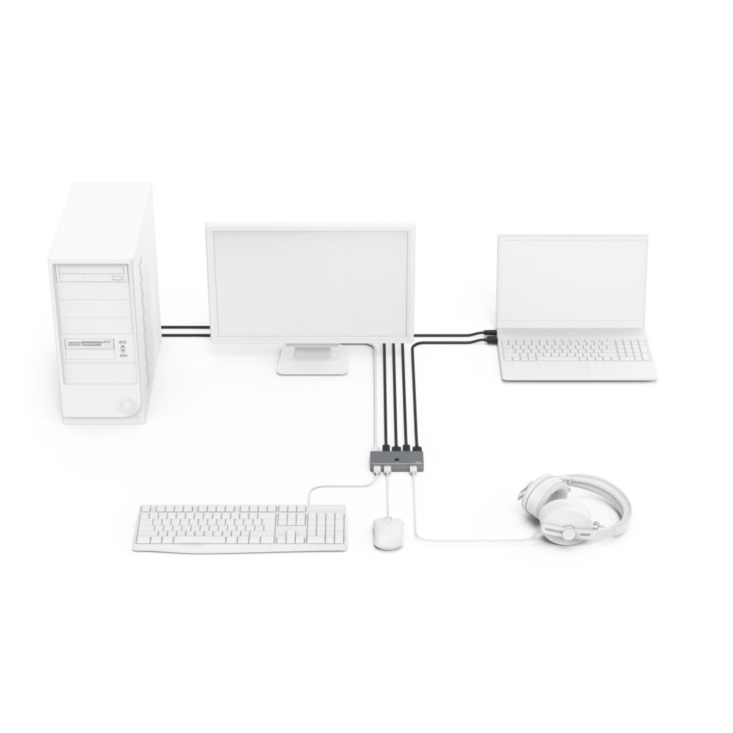 Hama KVM-Switch Connect2Switch 4.096 x 2.160 Pixel