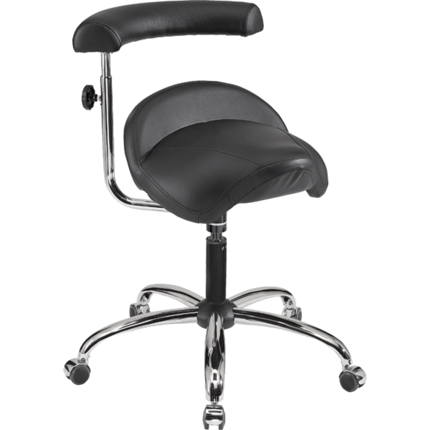 meychair Sitzhocker A20 Sattel schwarz Farbe des Fußkreuzes: chrom