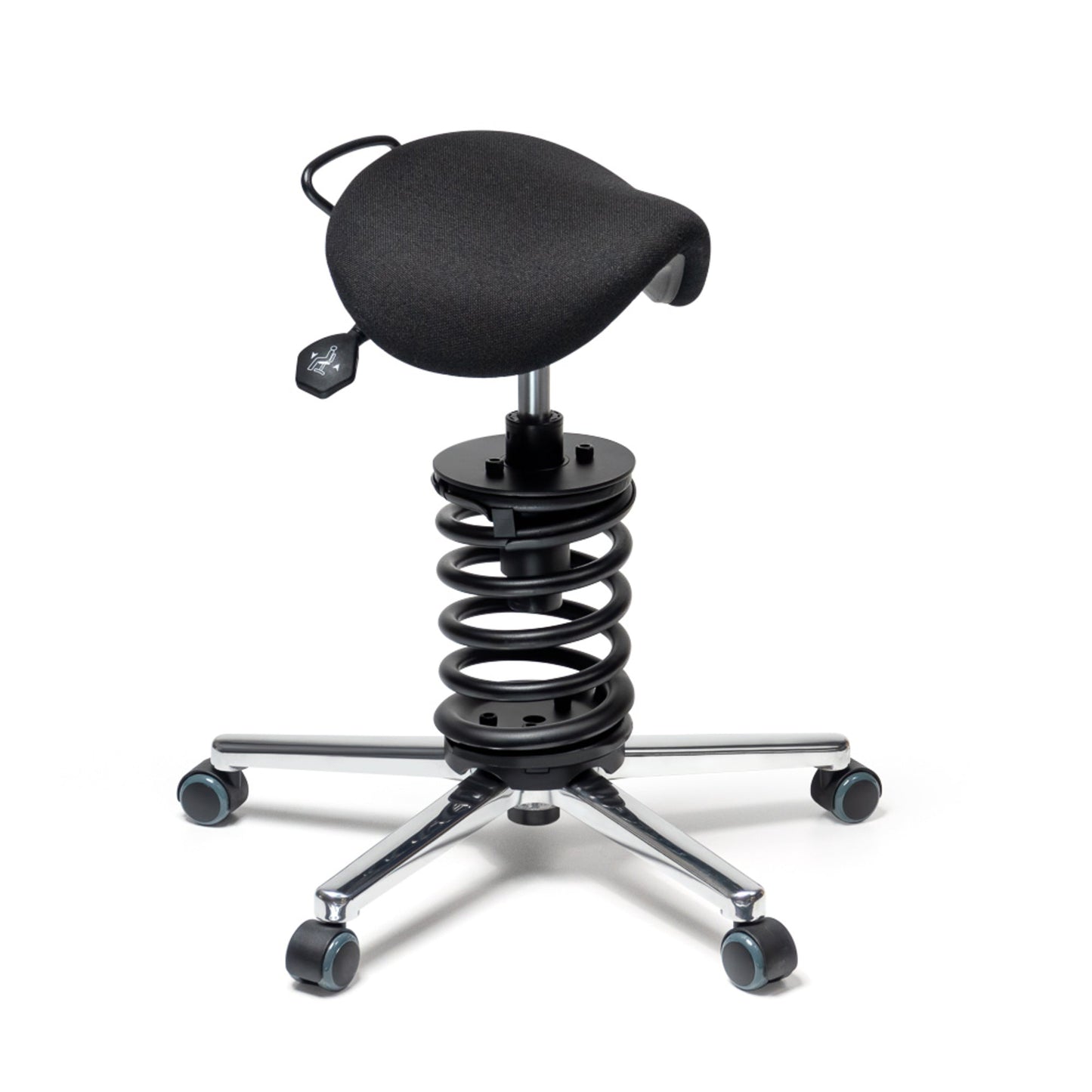 meychair Sitzhocker Assistant Pro A34 Sattel Farbe der Sitzfläche: schwarz Farbe des Fußkreuzes: alu