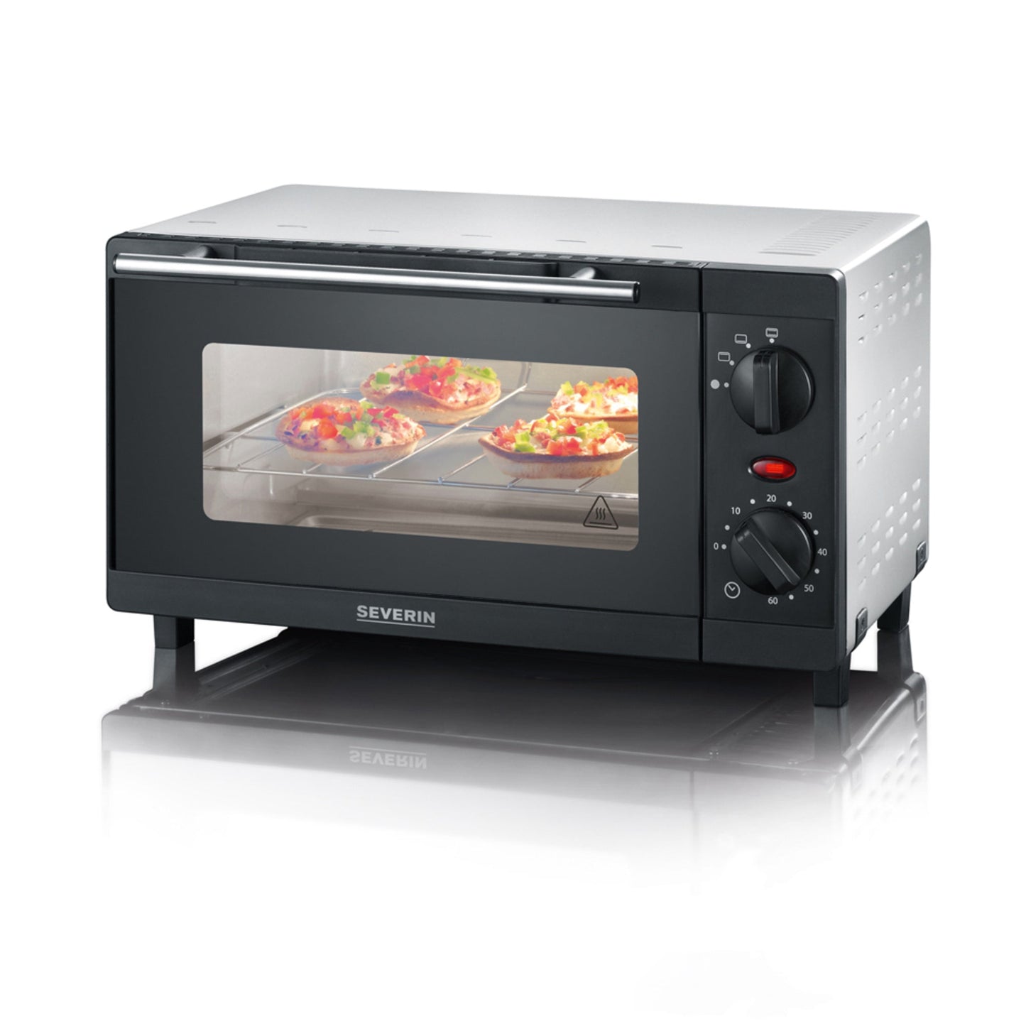 SEVERIN Backofen TO 2052 35,8 x 20,6 x 31 cm (B x H X T) 9l 800W schwarz/silber