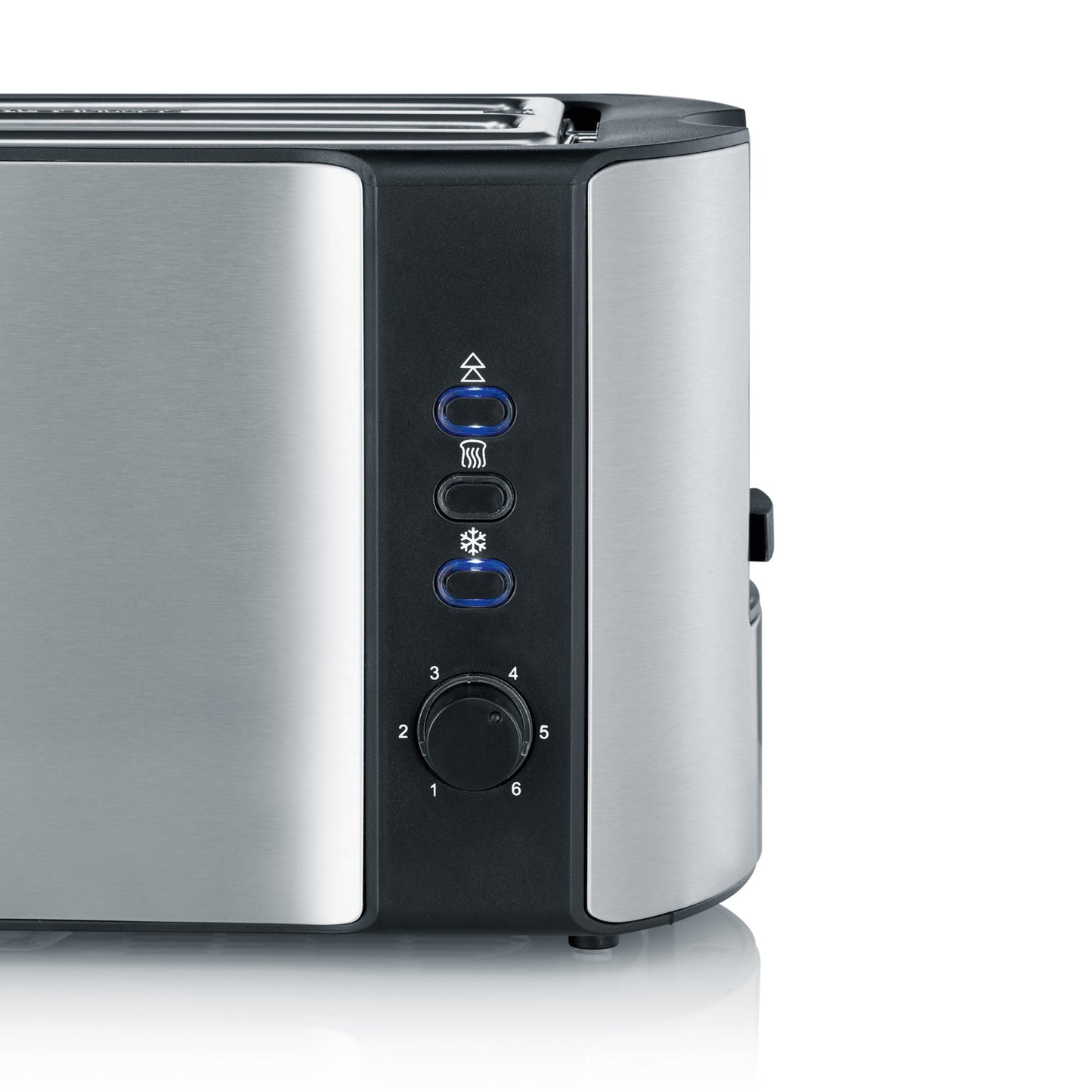 SEVERIN Toaster TA 2590 38 x 19 x 18 cm (B x H x T) 1.400W 2 Toastkammern mit Brötchenaufsatz
