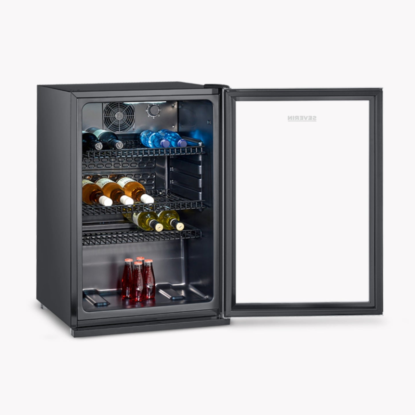 SEVERIN Kühlschrank FKS 8840 54,5 x 84 x 54 cm (B x H x T) C 358 kWh/Jahr 118l schwarz/silber