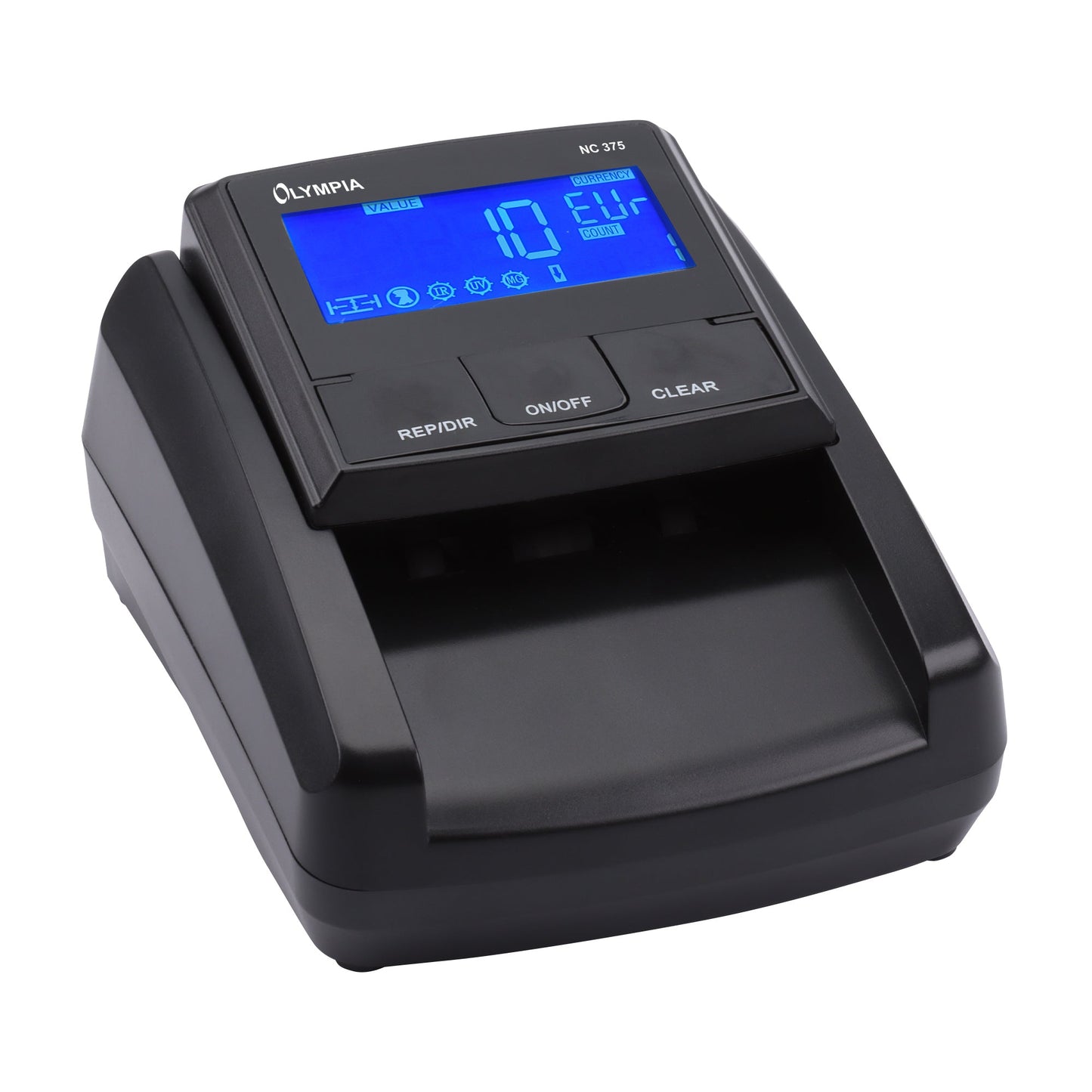 Olympia Geldscheinprüfgerät NC 375 Euro, Dollar, Pfund, TK Lira UV/Weißlicht schwarz