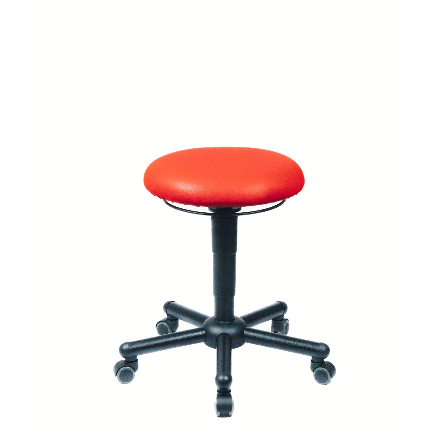 meychair Sitzhocker Assistant Pro A19 XXL Rundsitz rot Farbe des Fußkreuzes: schwarz