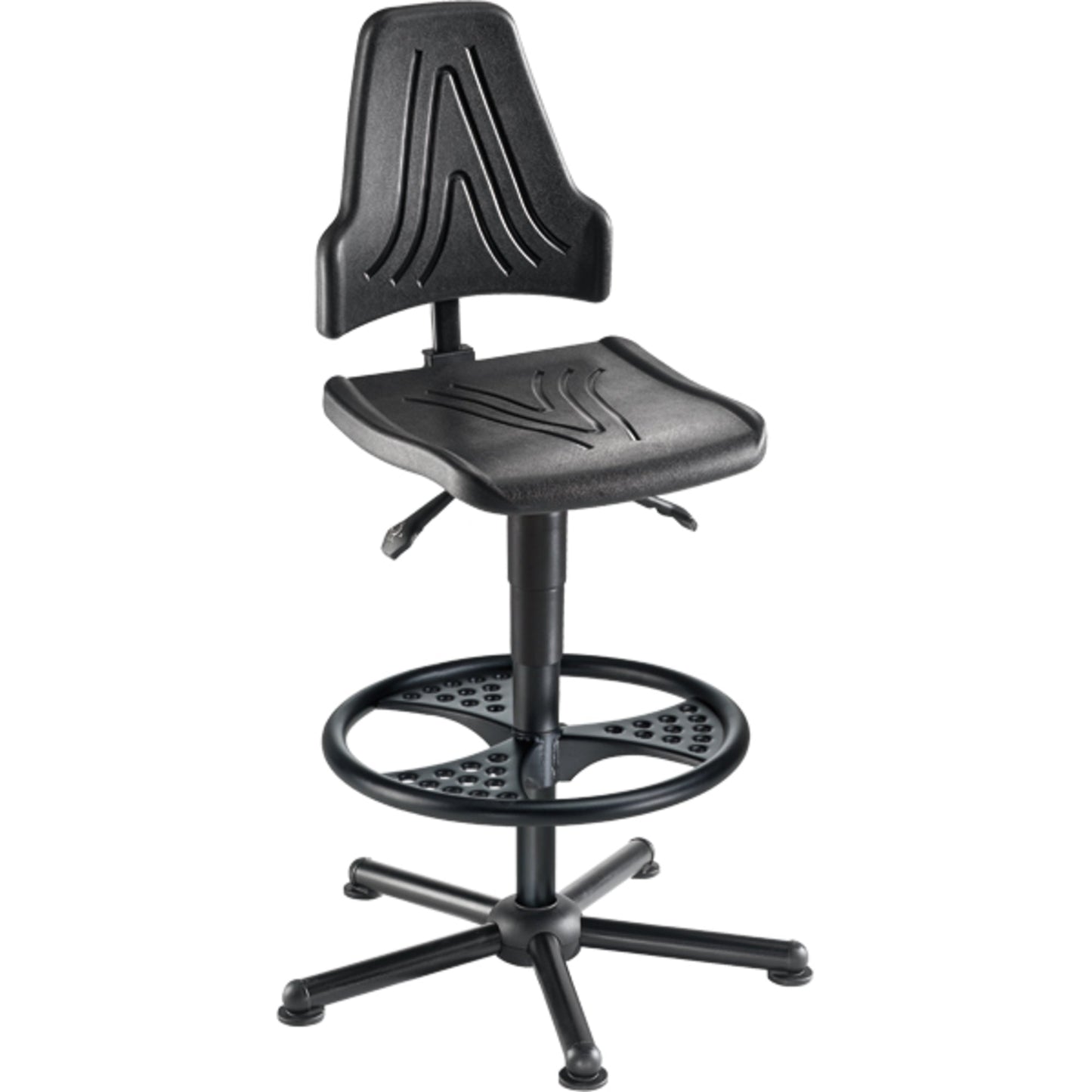 meychair Arbeitsdrehstuhl Workster Pro W19 XXL ca. 59-84cm Stahl, pulverbeschichtet schwarz