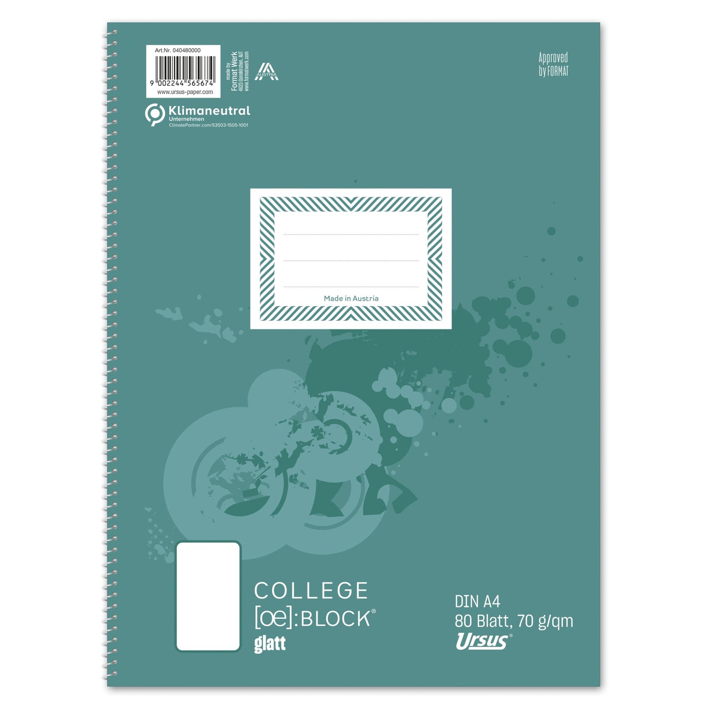 Staufen Collegeblock Style DIN A4 blanko 70g/m² 80 Bl.