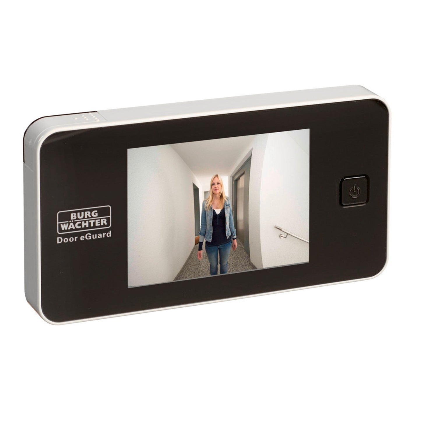 BURG-WÄCHTER Türspion Door eGuard DG 8100 125 x 68 x 15 mm (B x H x T) für Türstärke: 38 bis 110mm 8,13 cm (3,2") Batterie Kunststoff