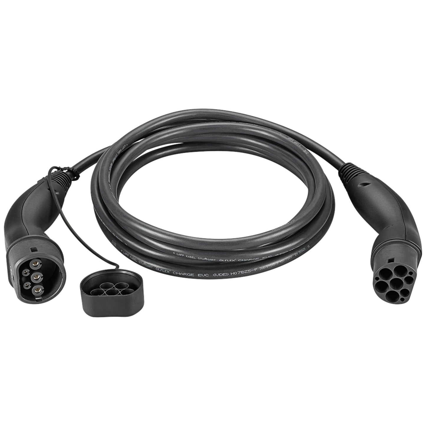 LAPP Ladekabel Elektroauto Standard Plug-in-Hybrid (PHEV) und batterieelektrische Fahrzeuge (BEV) Abdeckkappe (Kupplung) 7,4 kW 7m