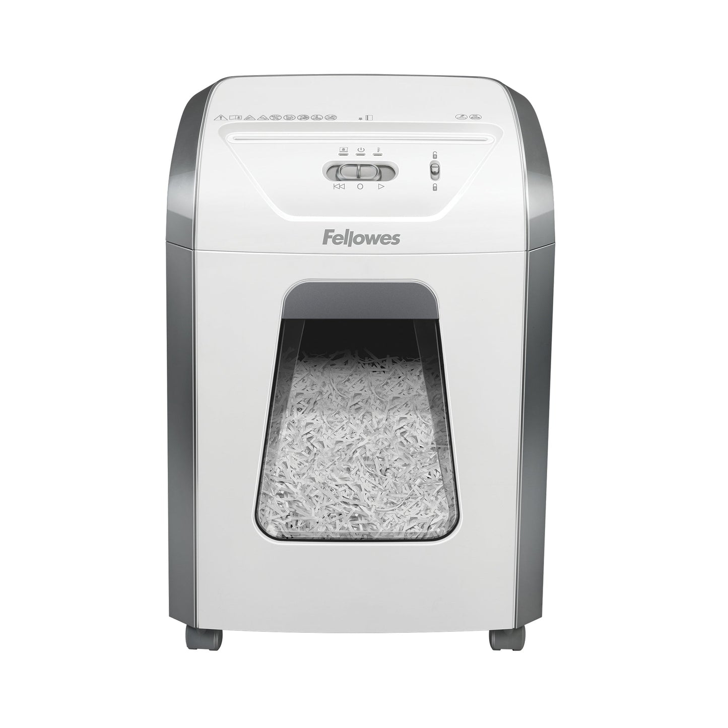 Fellowes® Aktenvernichter Powershred® 15C P-4 Papier, Heftklammer, Büroklammern, Kreditkarten Partikelschnitt weiß