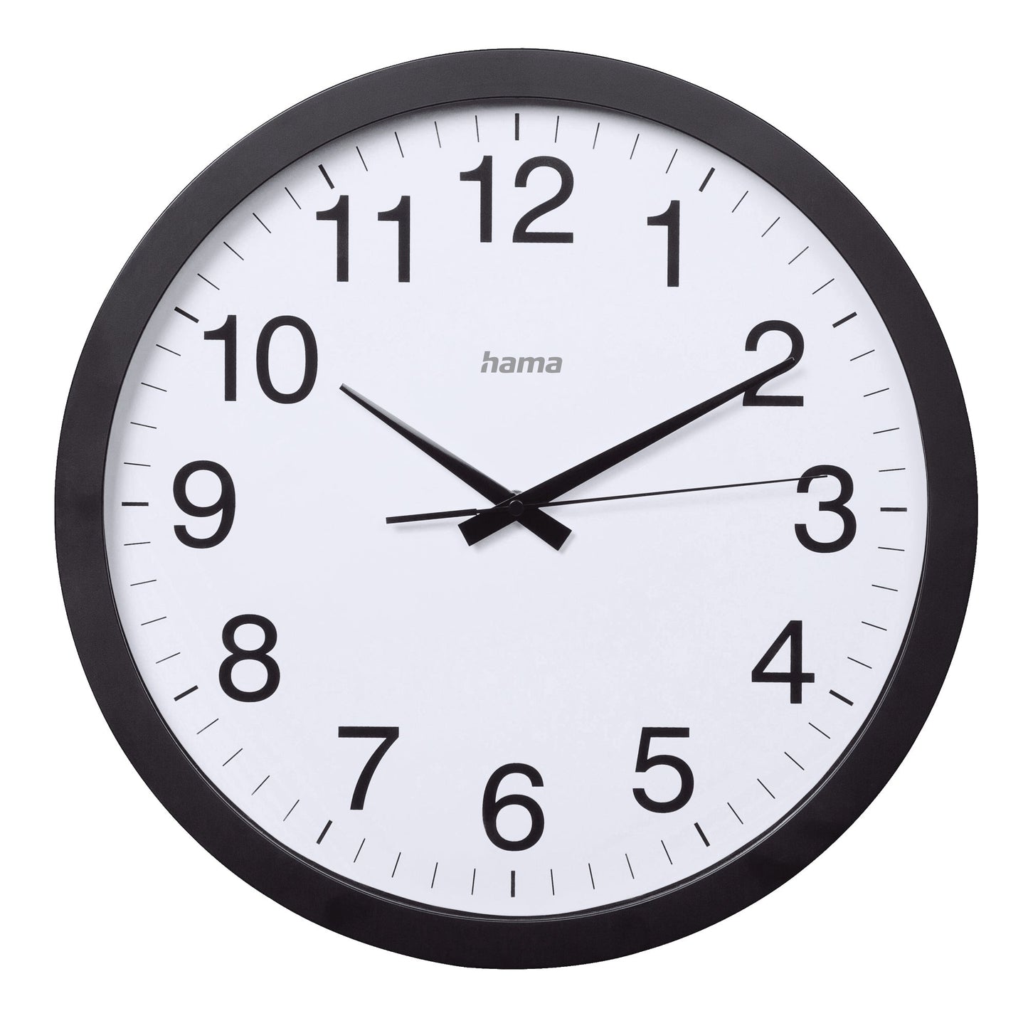 Hama Wanduhr Aruba 40 x 5 cm (Ø x T) Kunststoff schwarz