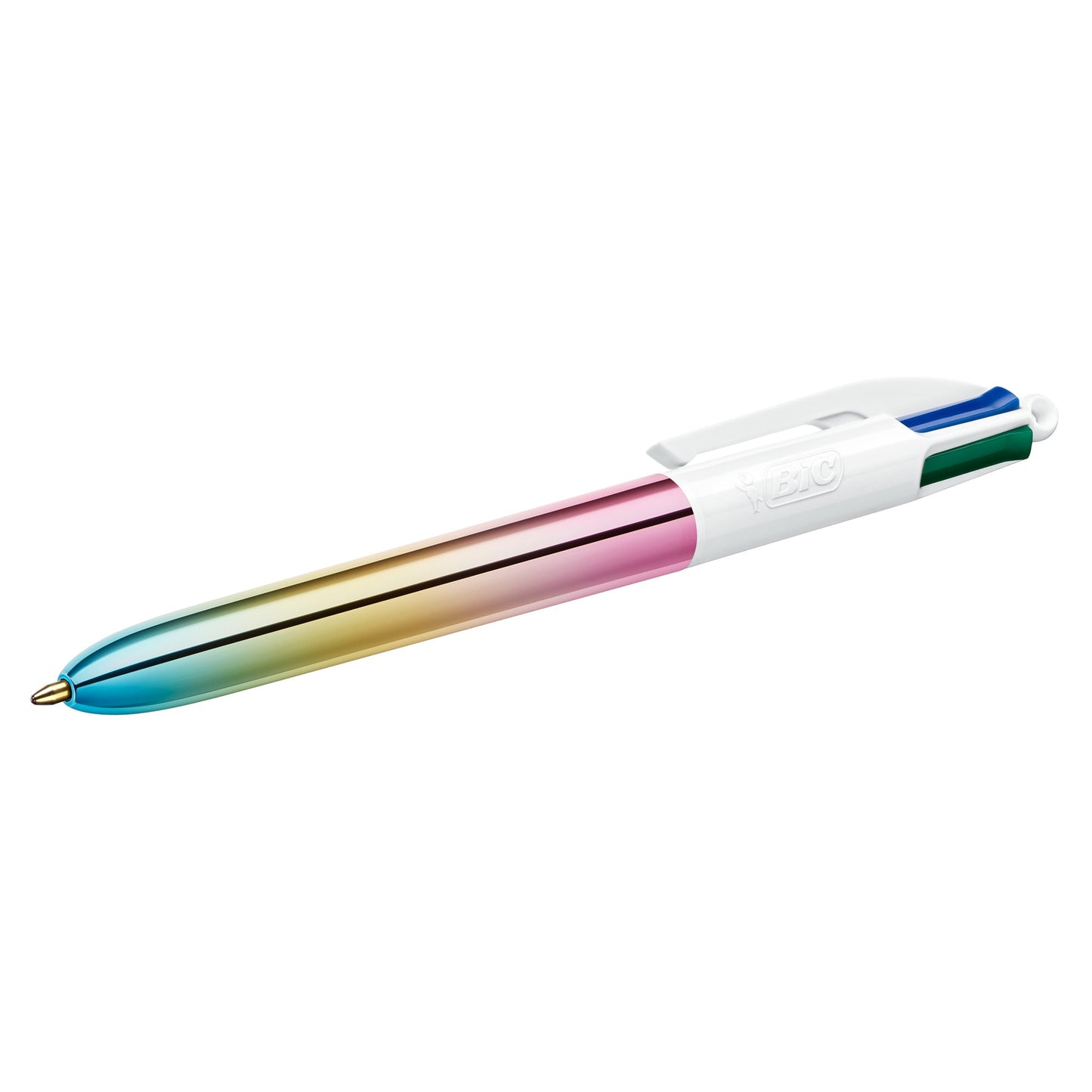 BIC® Mehrfarbkugelschreiber 4 Colours® GRADIENT 0,4mm blau, schwarz, rot, grün Refill 4 Colours Druckmechanik dokumentenecht 12 St./Pack.