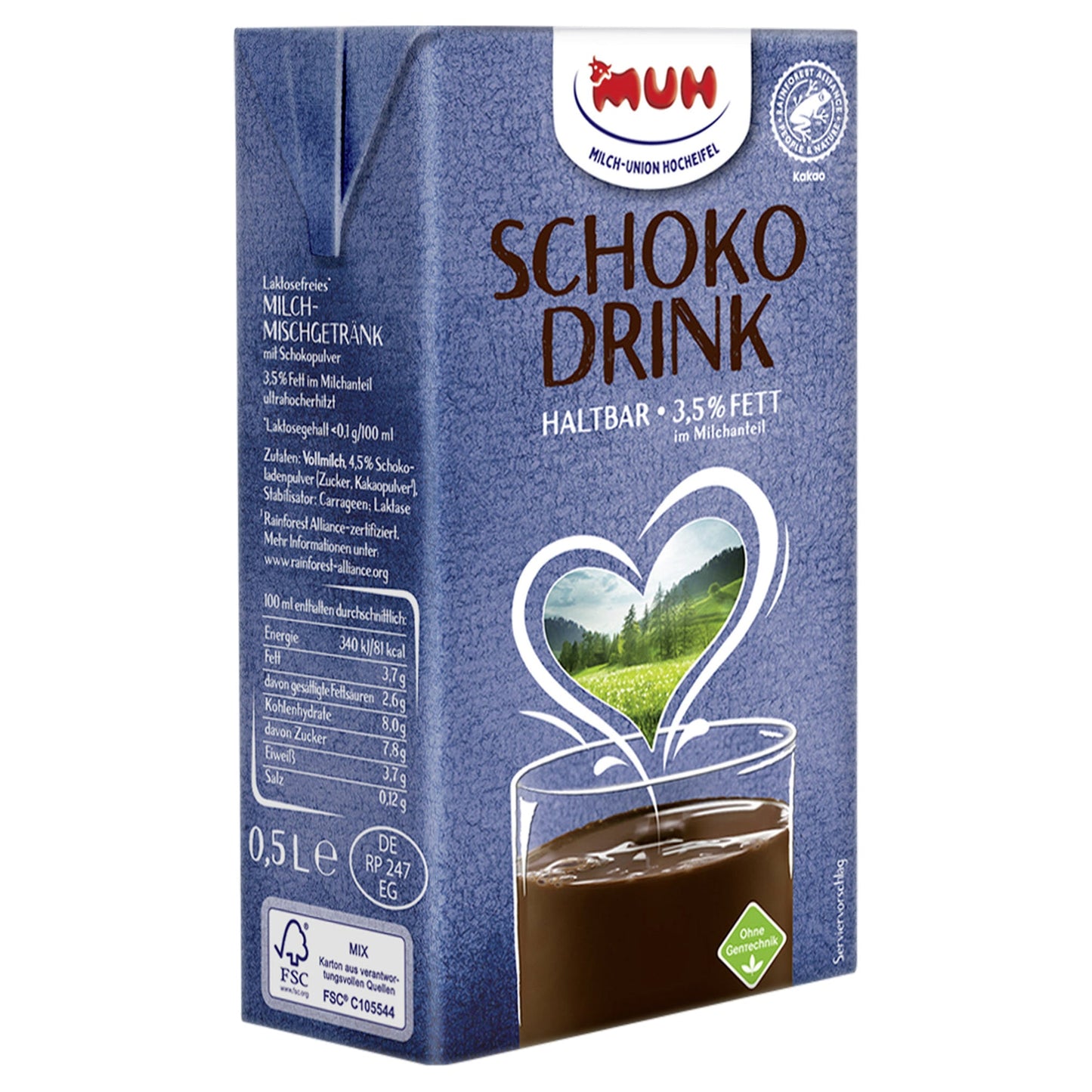 MUH® Trinkschokolade 3,5% 16 x 0,5 l/Pack.