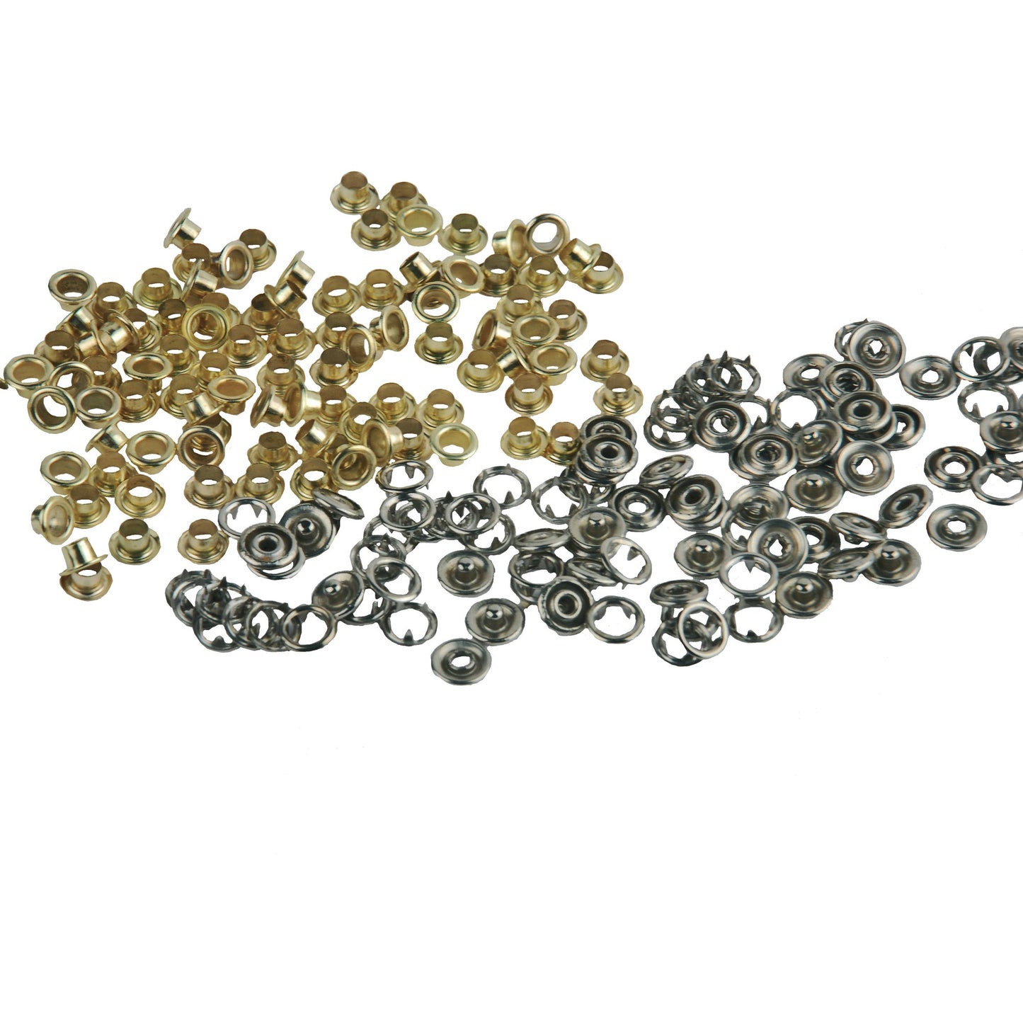 BRÜDER MANNESMANN Zangen-Set Lochzange 3 Teile 2 x Ösenzange, 125 Ösen (Ø außen 9,7 mm) grün/schwarz