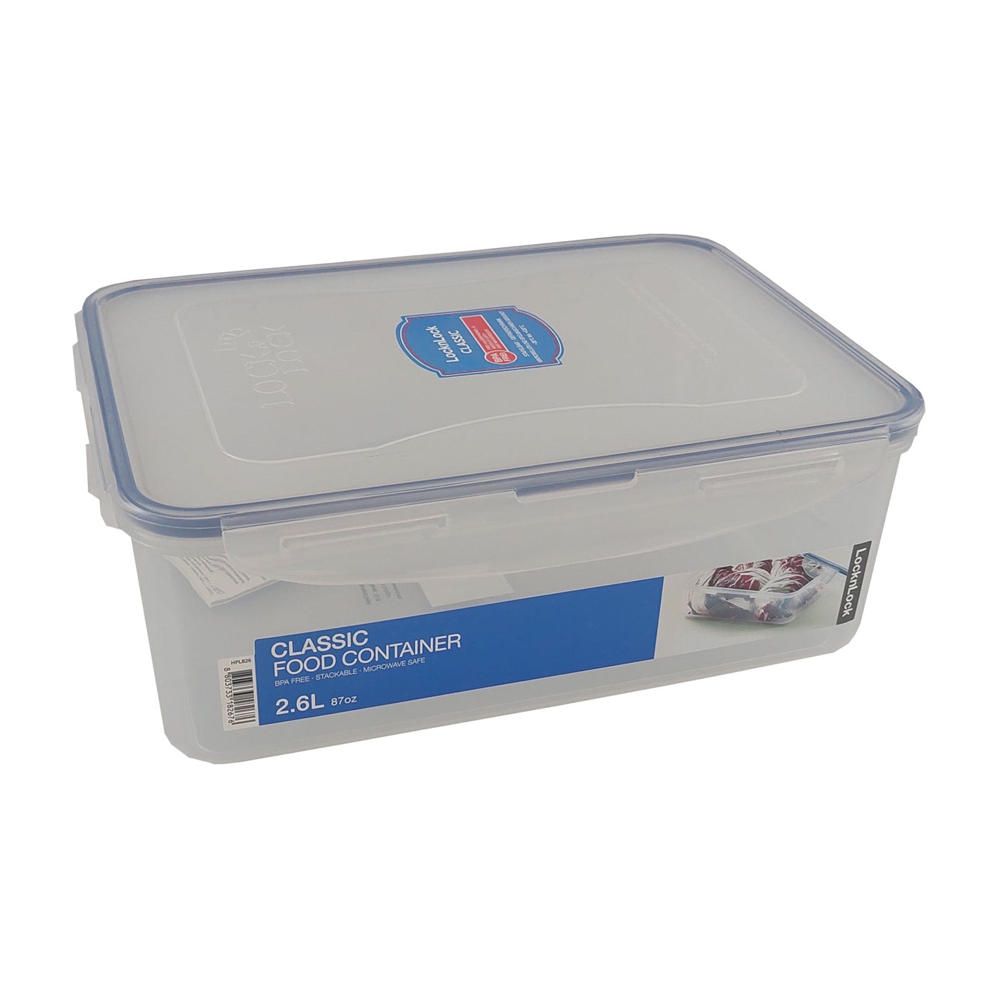 LocknLock Vorratsdose 24,8 x 18 x 9,3 cm (B x H x L) 2,6l mikrowellengeeignet Kunststoff transparent
