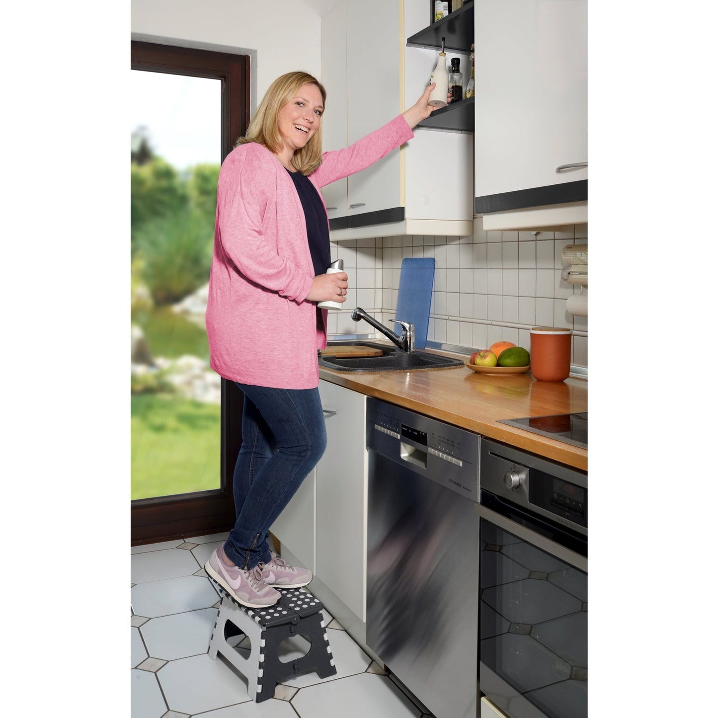 Maximex Klapptritt Secura grau 1 Stufe