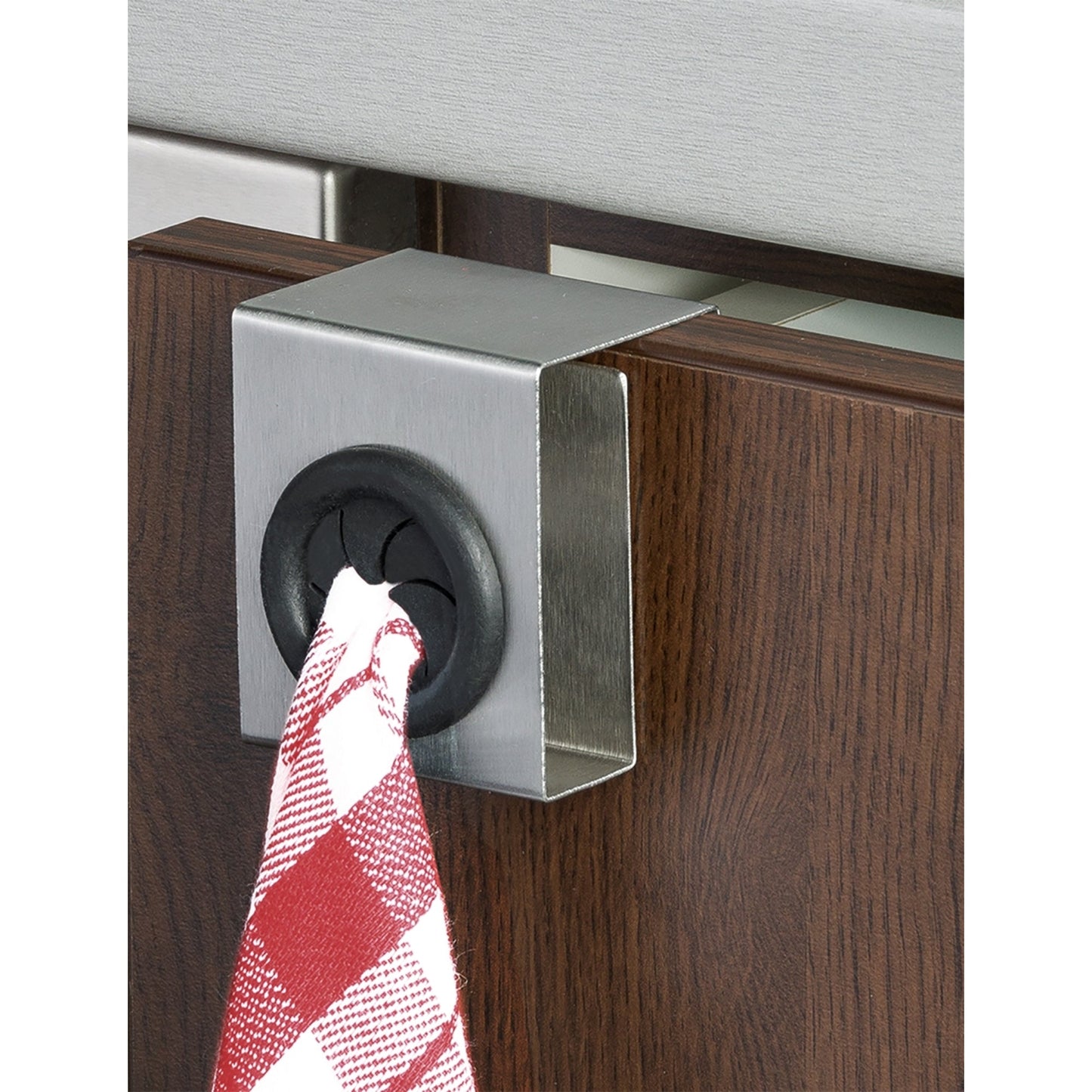 Maximex Handtuchhaken Push Mat 5 x 6 x 4 cm (B x H x T) Edelstahl, gebürstet silber 4 St./Pack.