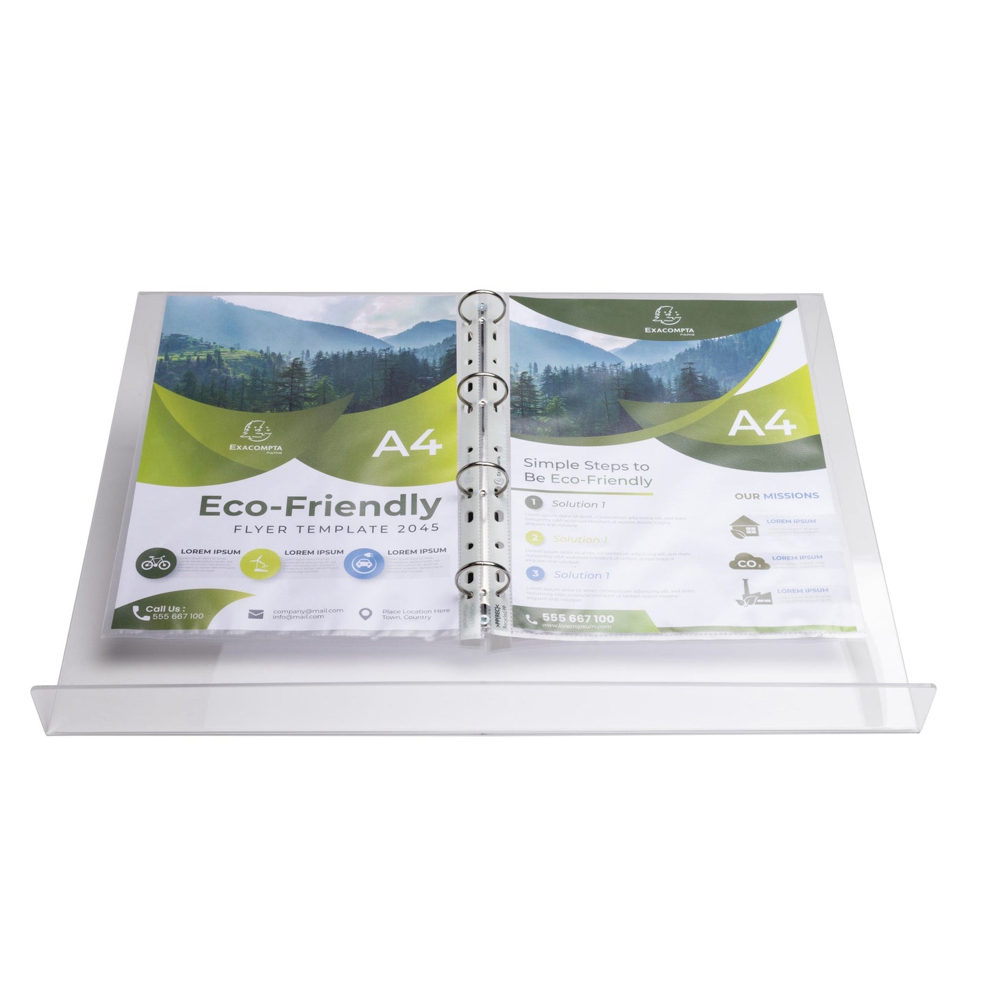 Exacompta Konzepthalter Office DIN A3 ohne Neigungsverstellung Acryl transparent