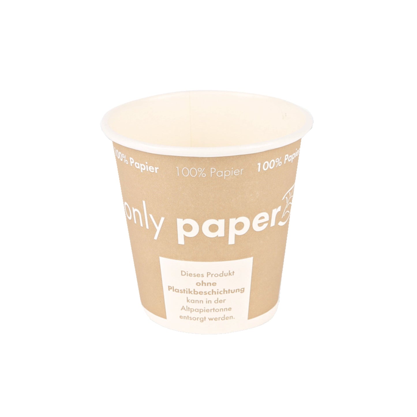 NATURE Star Trinkbecher Einweg 150ml Hartpapier hellbraun 50 St./Pack.