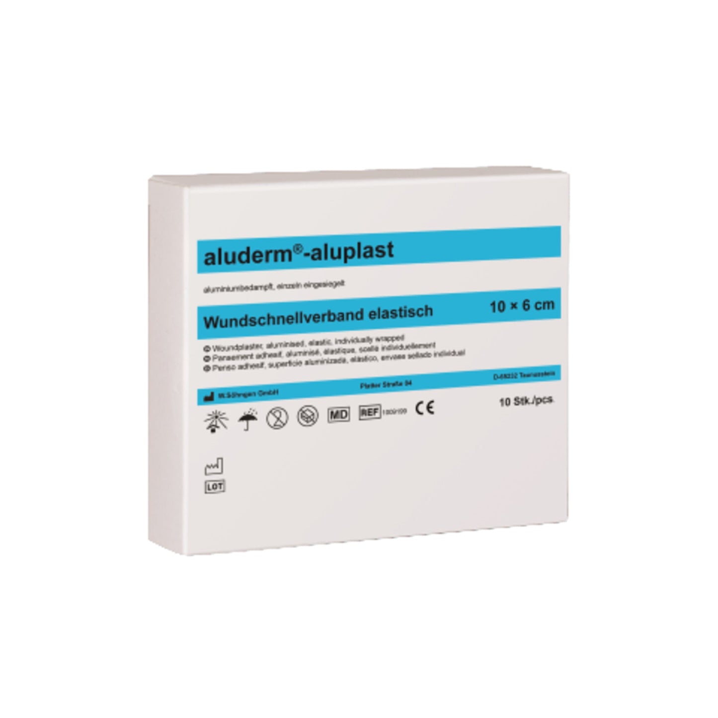 aluderm® Pflaster aluplast 6 x 10 cm (B x L) Polyestervlies 10 St./Pack.