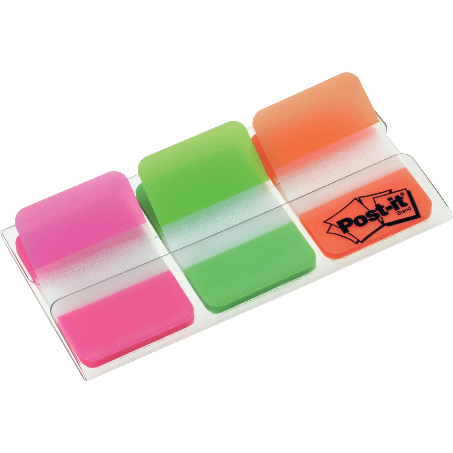 Post-it® Haftstreifen Index Strong 38 x 25,4 mm (B x H) pink, grün, orange 22 Bl./Block 3 Block/Pack.