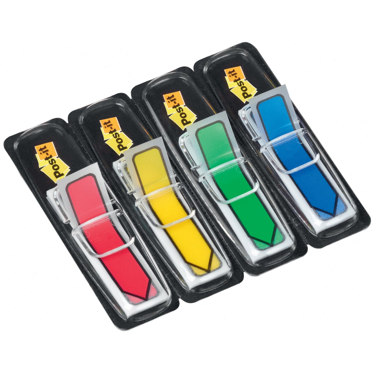 Post-it® Haftstreifen Index Pfeile 43,2 x 11,9 mm (B x H) rot, gelb, grün, blau 24 Bl./Block 4 Block/Pack.