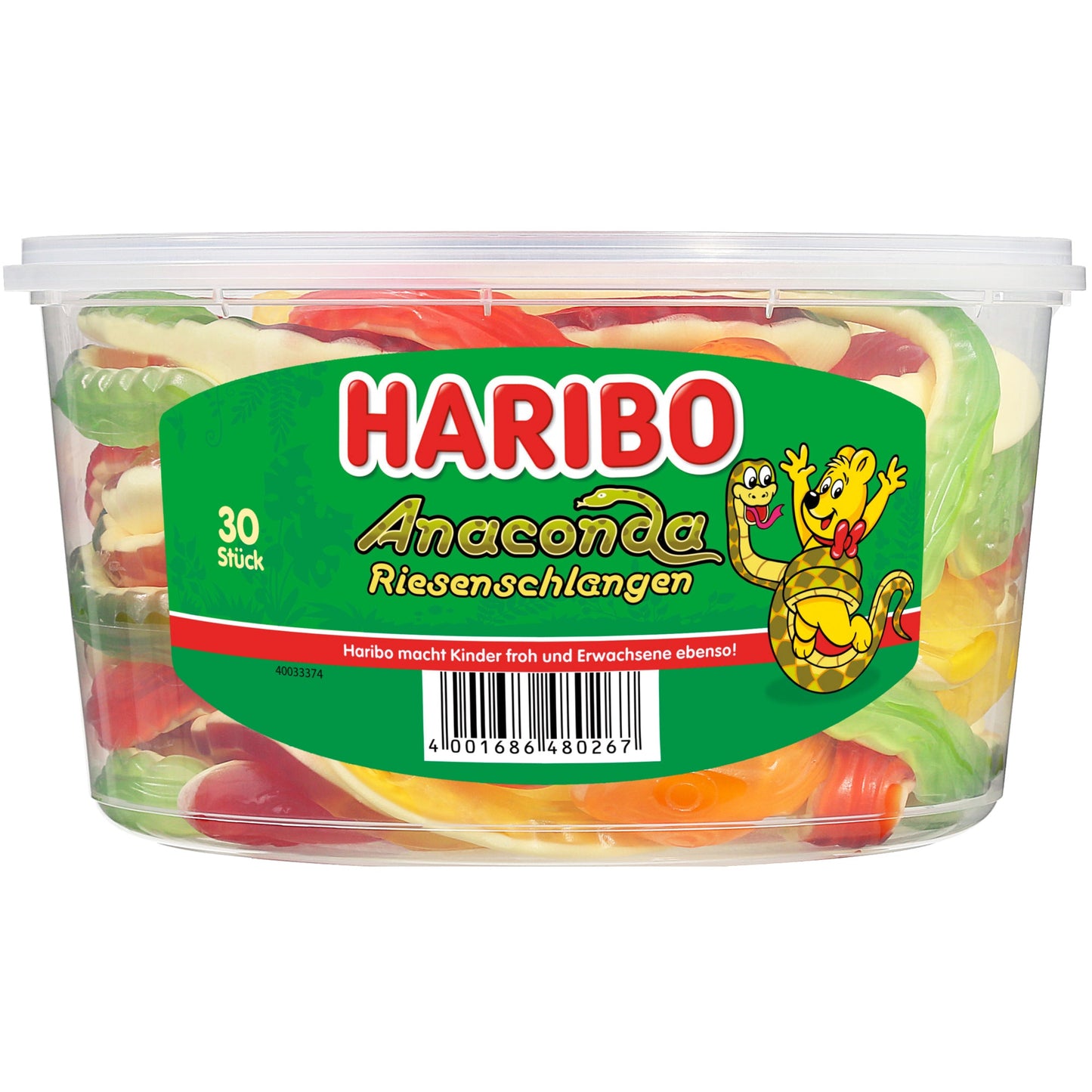 HARIBO Fruchtgummi Anaconda Riesenschlangen 1.200 g/Pack.