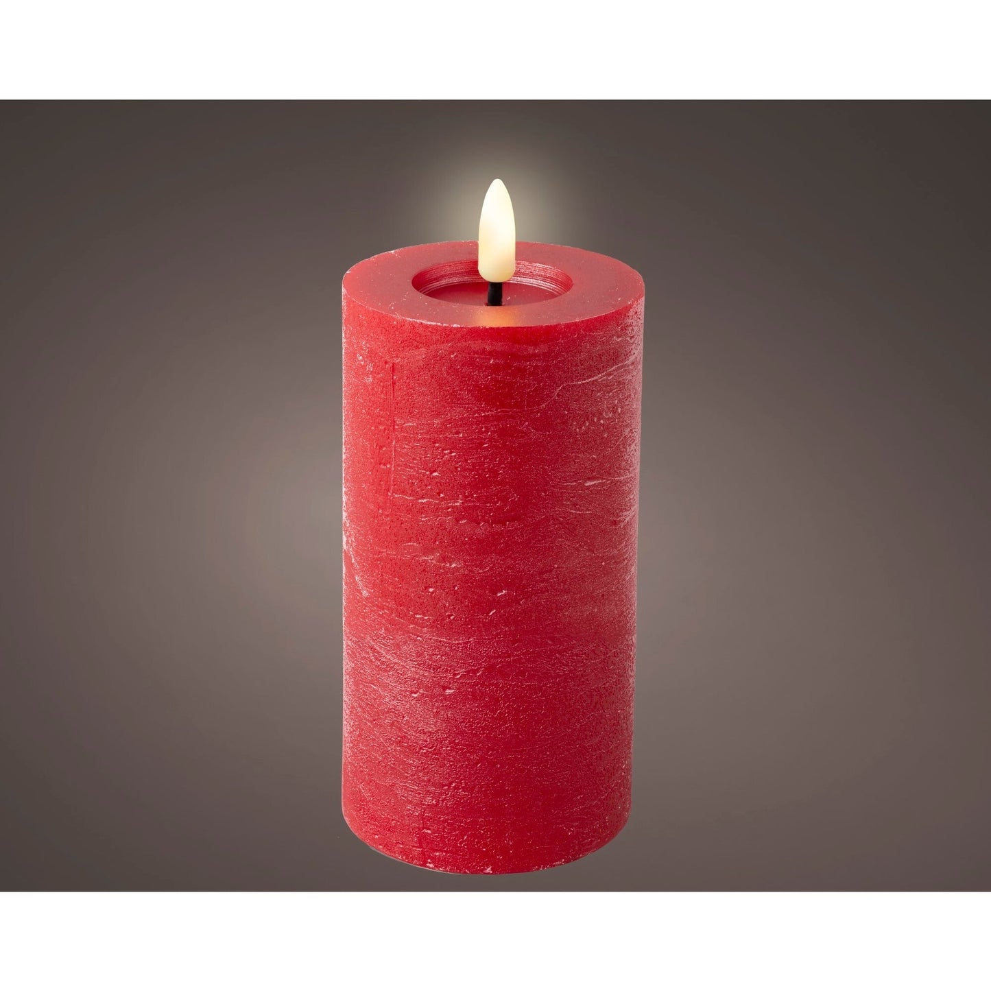 LUMINEO LED Kerze 7 x 15 cm (Ø x H) 80h Wachs weihnachtsrot
