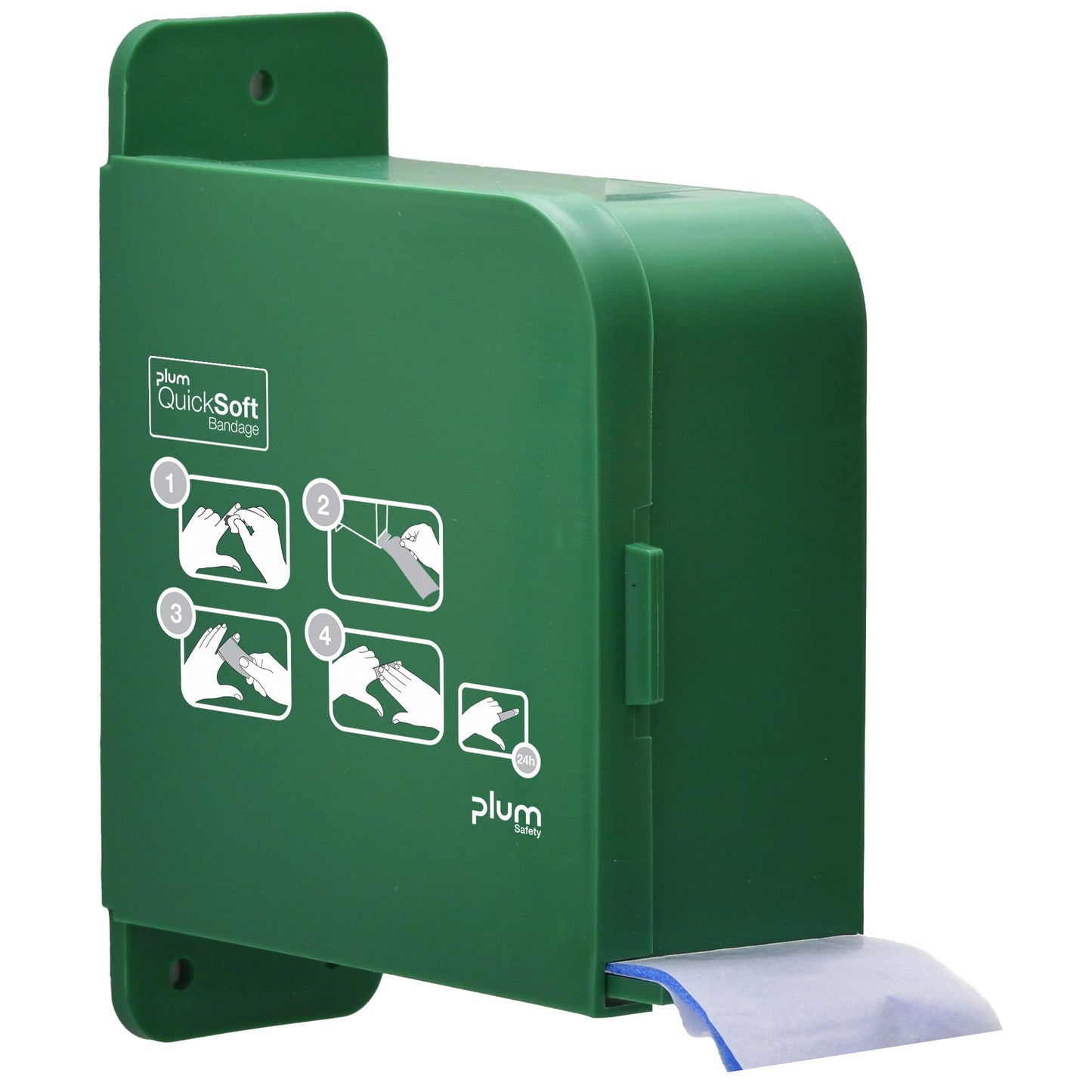 PLUM Bandagenspender QuickSoft 5,9 x 17 x 12,9 cm (B x H x T) gefüllt Kunststoff grün