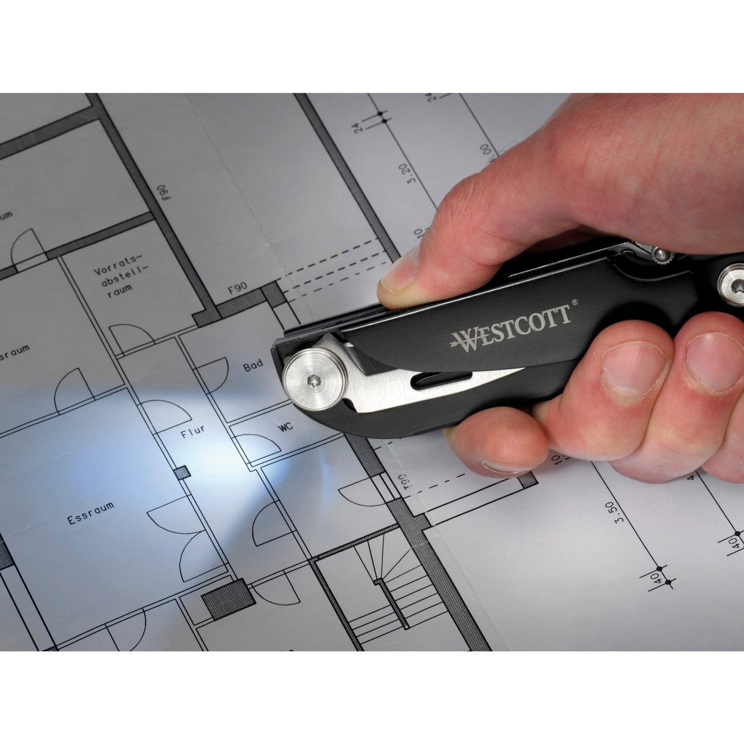 Westcott Multitool 6 Funktionen Stahl schwarz