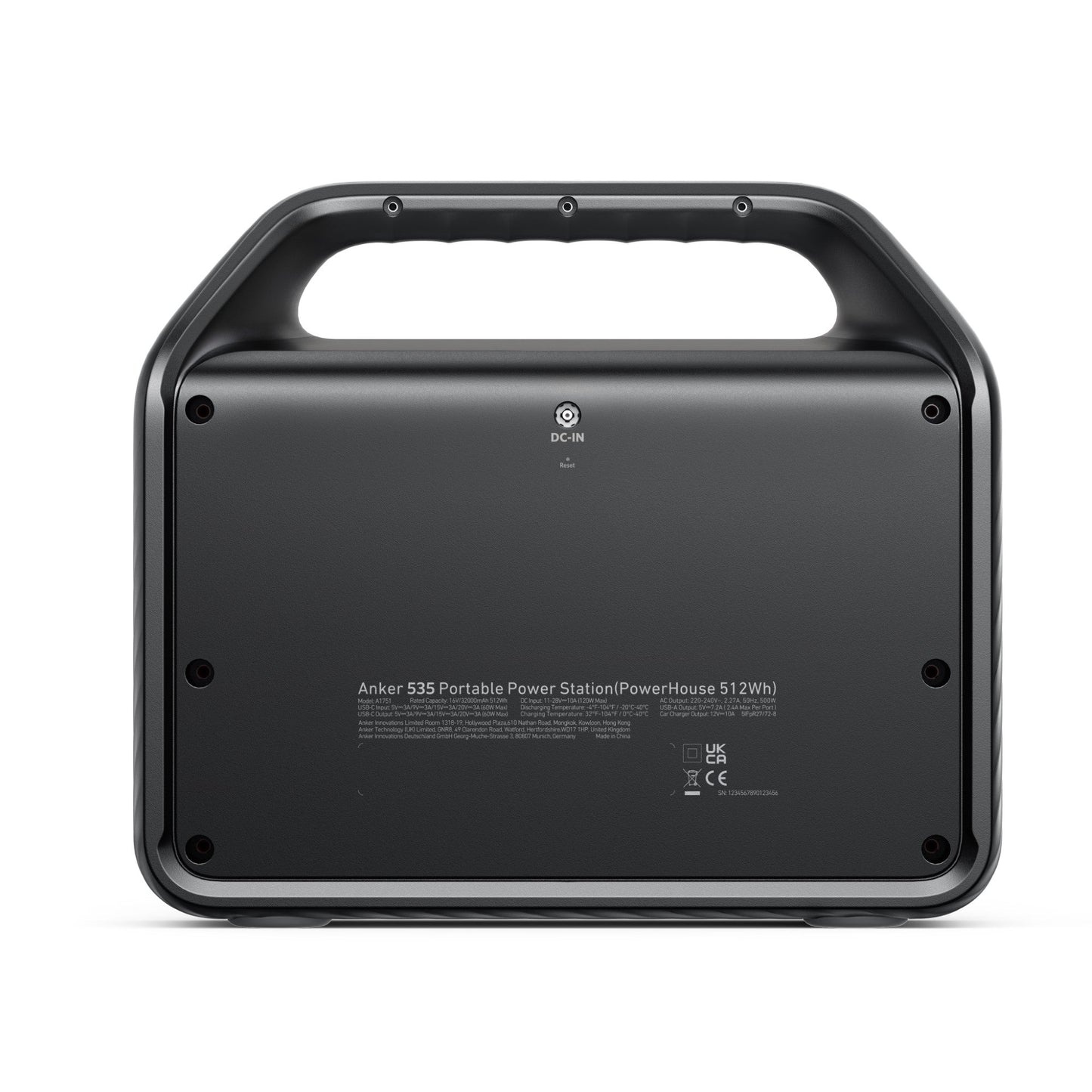 ANKER Powerstation PowerHouse 535 18,8 x 25,1 x 29,1 cm (B x H x T) Anschlussart: 2 x AC-Steckdosen, 3 x USB-A (jeweils 12 W), 1 x USB-C PD (60 W), 1 x Autoadapter, 1 x DC Leistungsaufnahme: 180W gesamte Ausgangsleistung: 716W Akku Lithium-Eisenphosphat