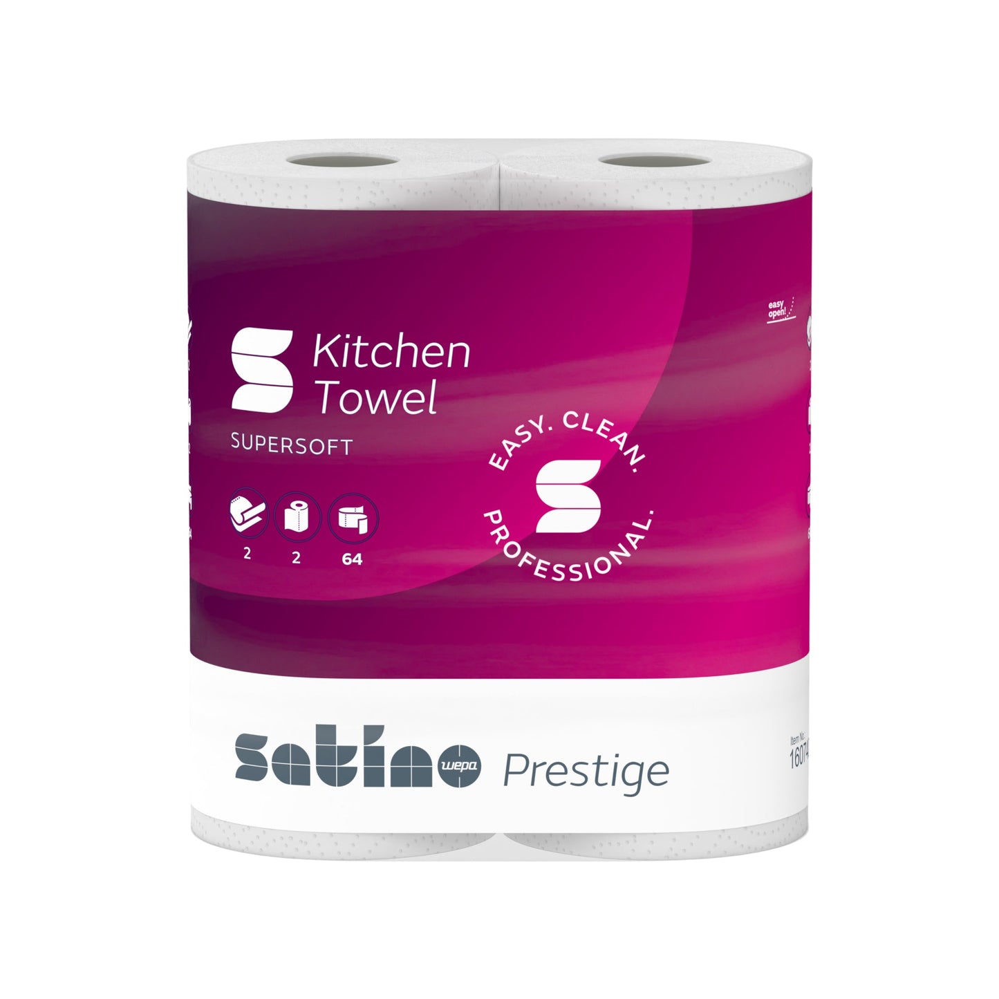 Satino by WEPA Küchenrolle Prestige 2-lagig Zellstoff hochweiß 2 Rl./Pack.