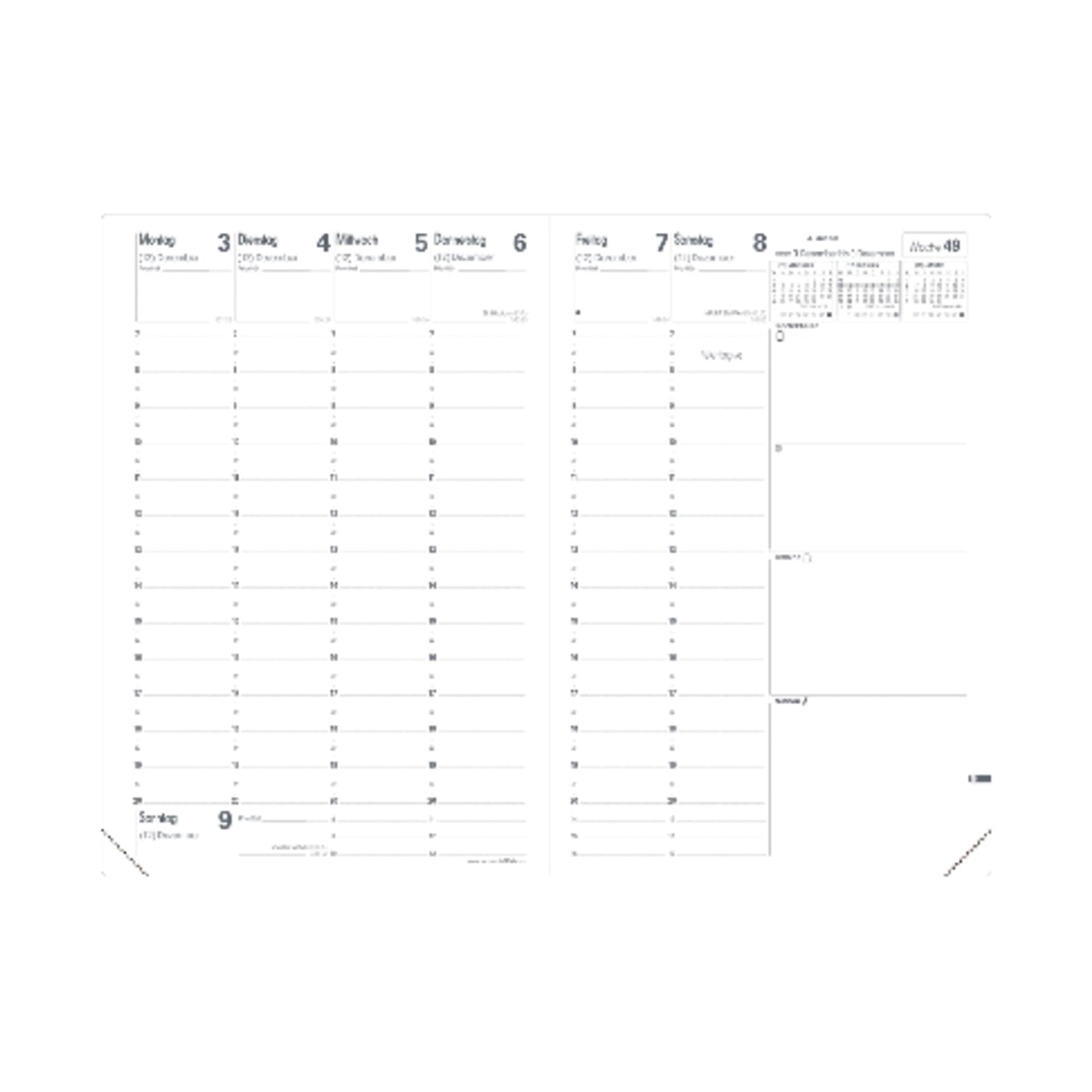 Quo Vadis Buchkalender Executif Impala 2025 16 x 16 cm (B x H) 1 Woche/2 Seiten Kunststoff schwarz