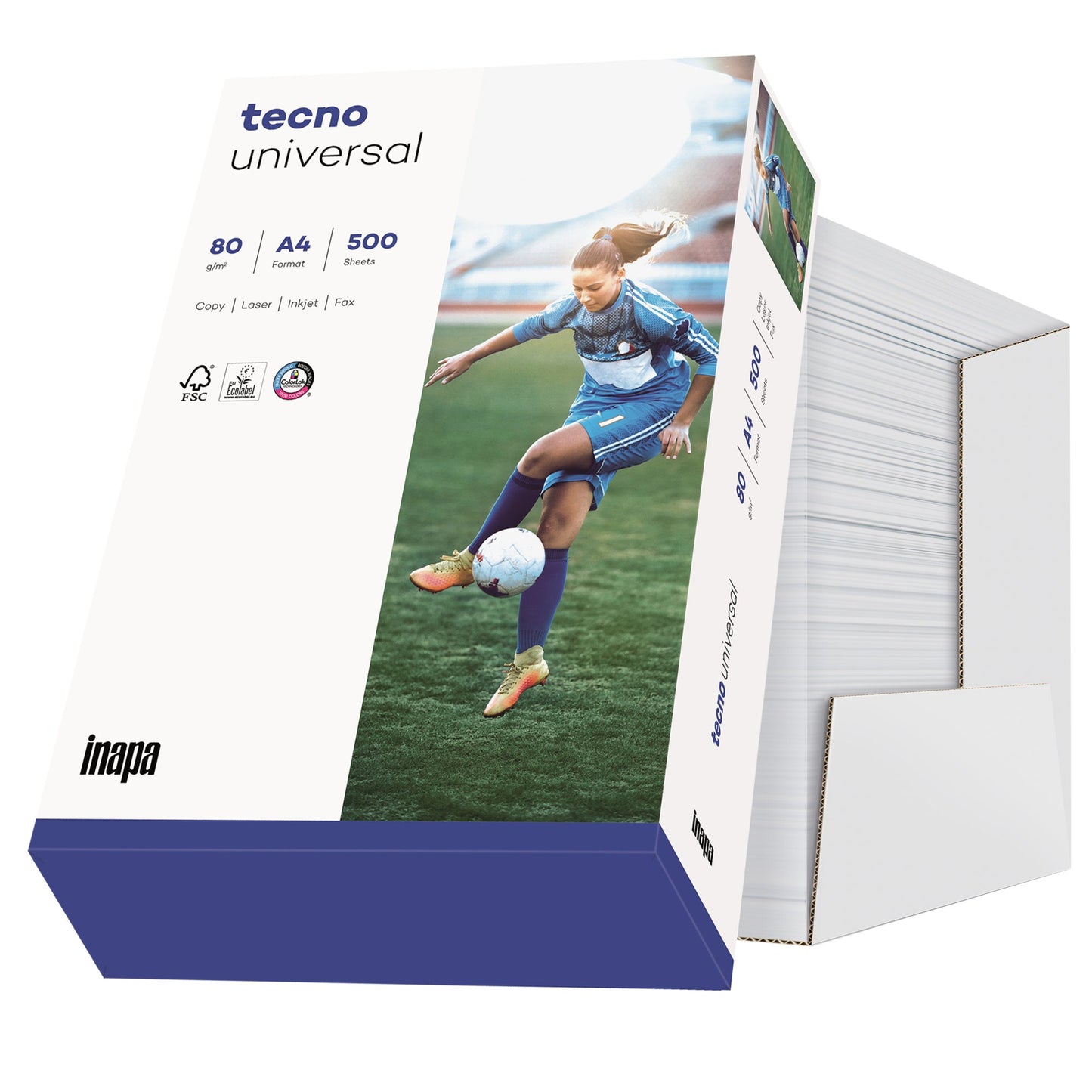 tecno Kopierpapier Universal SpeedBox DIN A4 80g/m² holzfrei weiß 2.500 Bl./Pack.