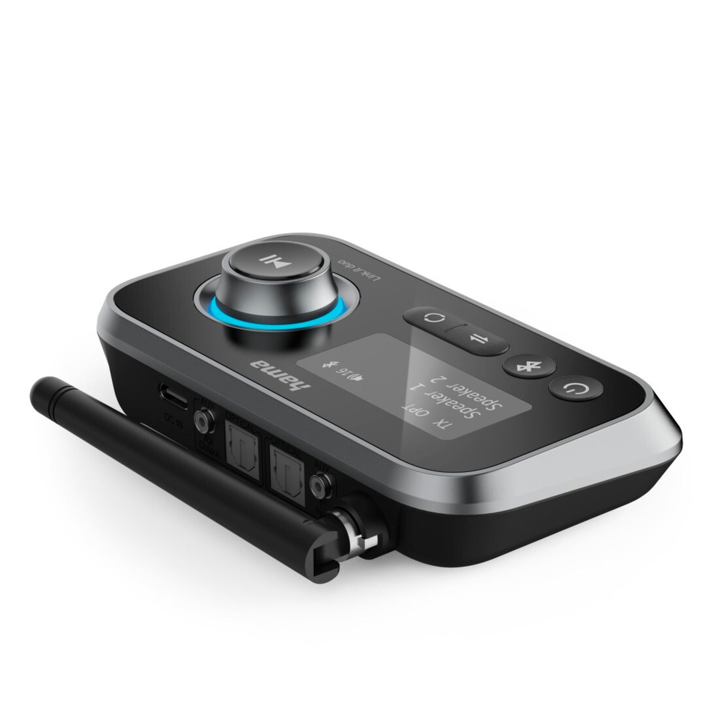 Hama Audio Adapter Link.it duo Stereoanlage, TV, Beamer USB-C, 2 x 3,5 mm Klinkenbuchse 10m 2 Buchsen inkl. USB-A/USB-C Stromkabel, 3,5 mm Kllinkenstecker/RCA (1 m), 3,5 mm Klinkenstecker/3,5 mm Klinkenstecker (0,6 m), Lichtleiterkabel (1 m)
