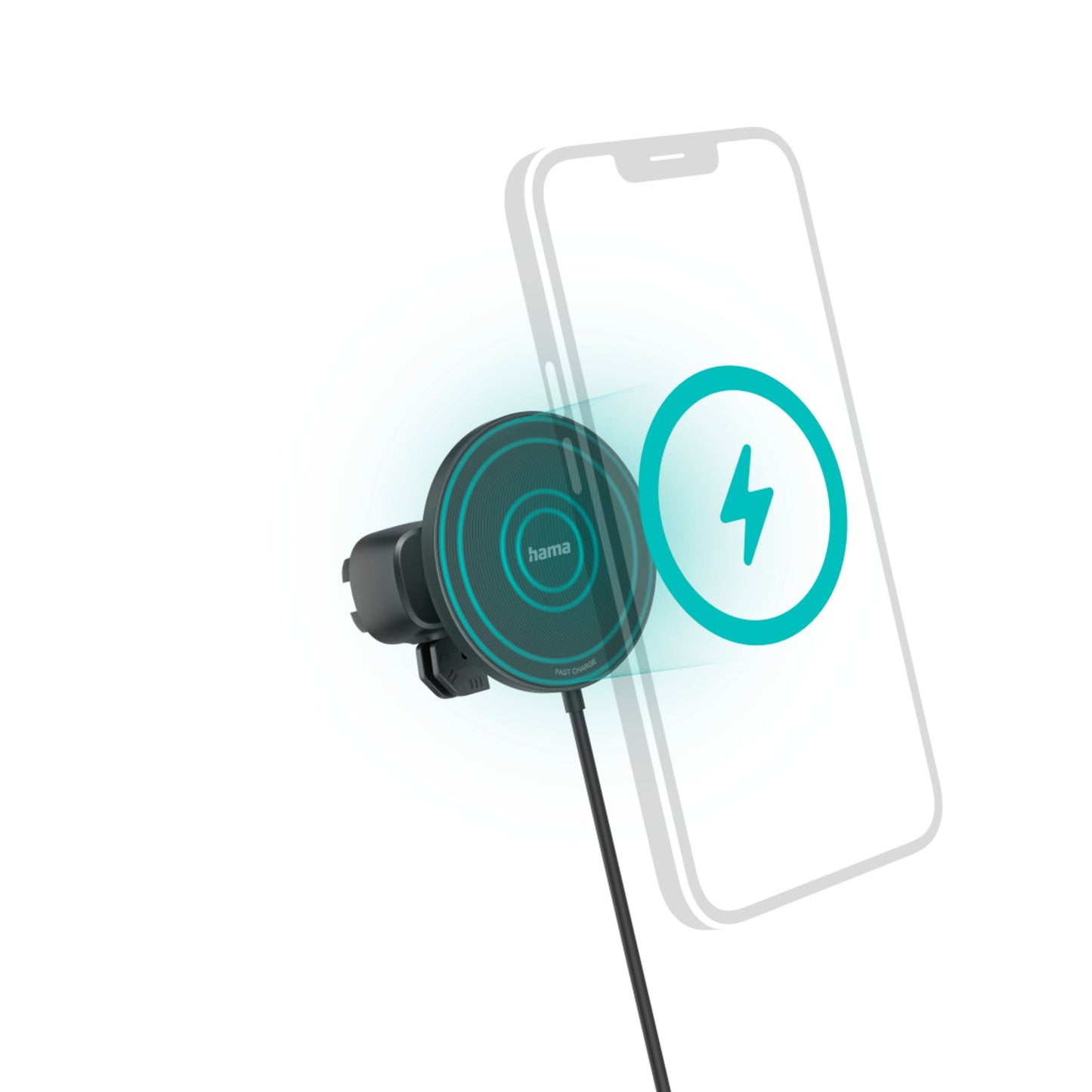 Hama Kfz-Ladegerät MagCharge Car FC15 Apple iPhone schwarz
