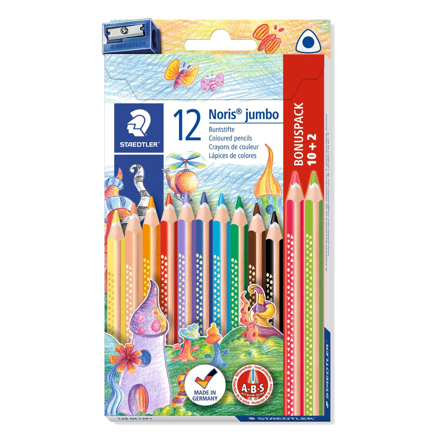 STAEDTLER® Buntstift Noris® jumbo farbig sortiert 12 St./Pack.