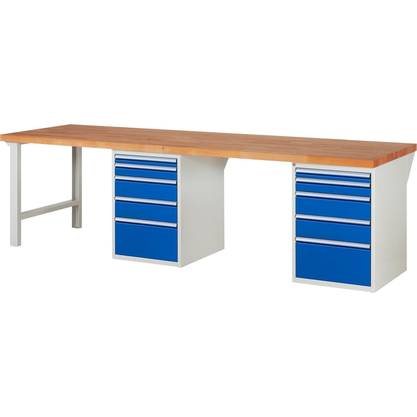 RAU Werkbank 7000 3.000 x 890 x 900 mm (B x H x T) enzianblau lichtgrau