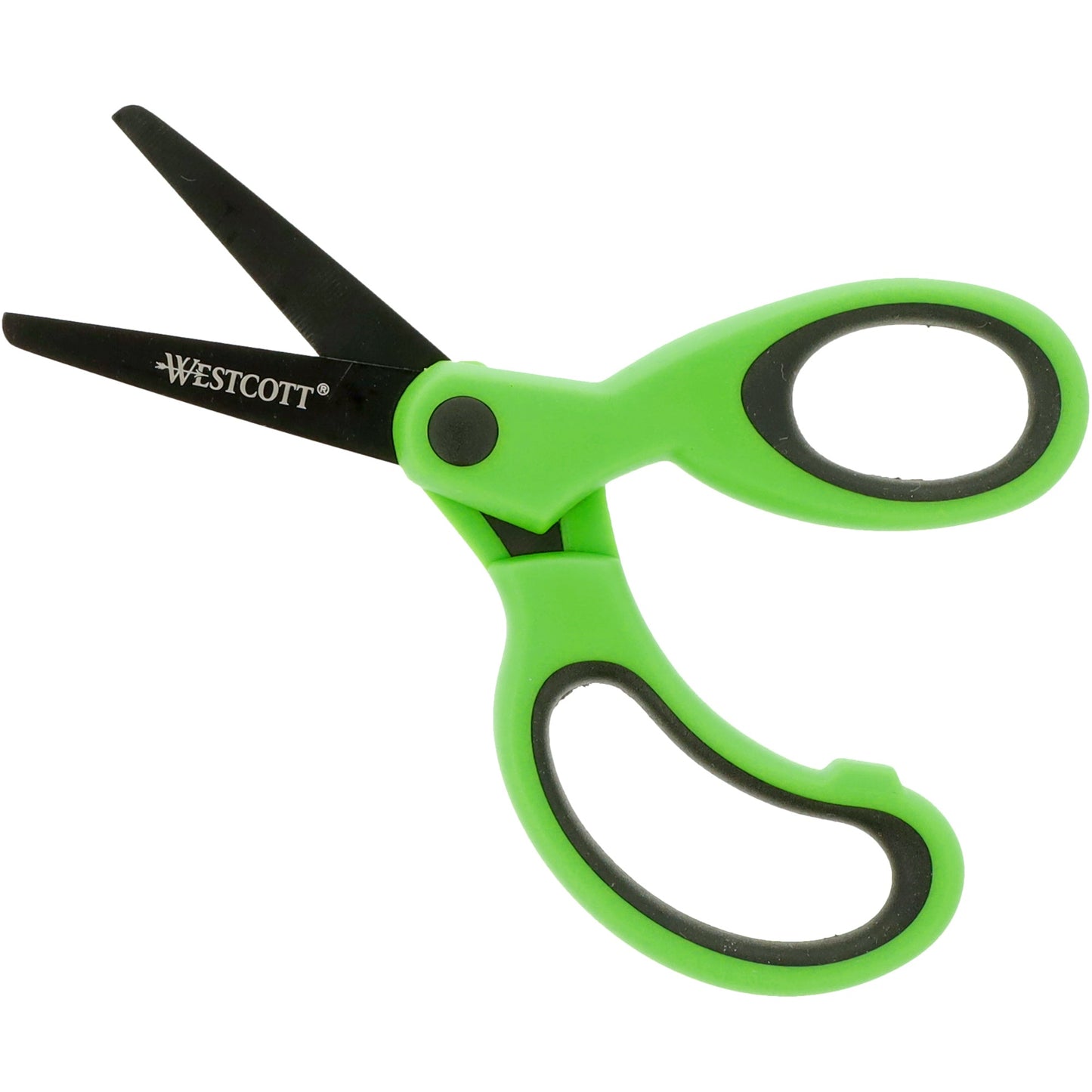 Westcott Bastelschere NEON Colour Kids 130mm inkl. transparente Klingenhülle Stahl grün