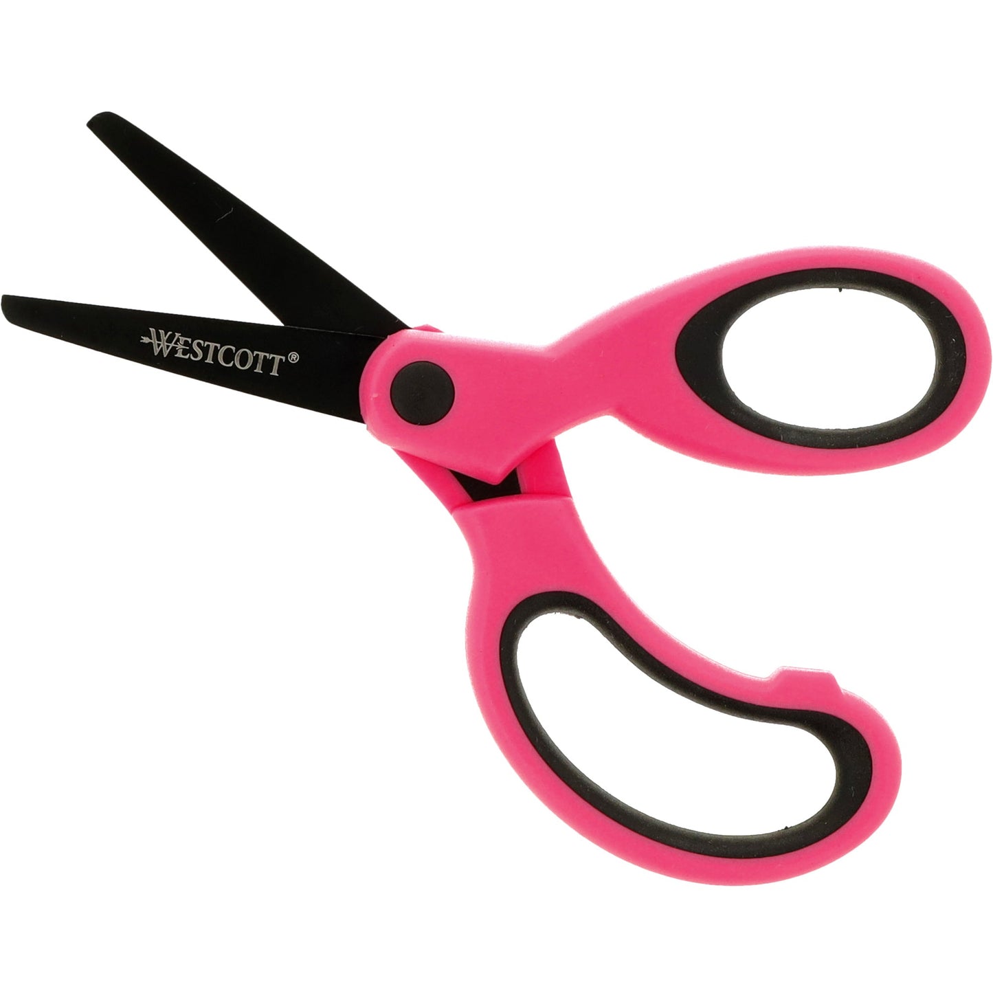 Westcott Bastelschere NEON Colour Kids 130mm inkl. transparente Klingenhülle Stahl pink