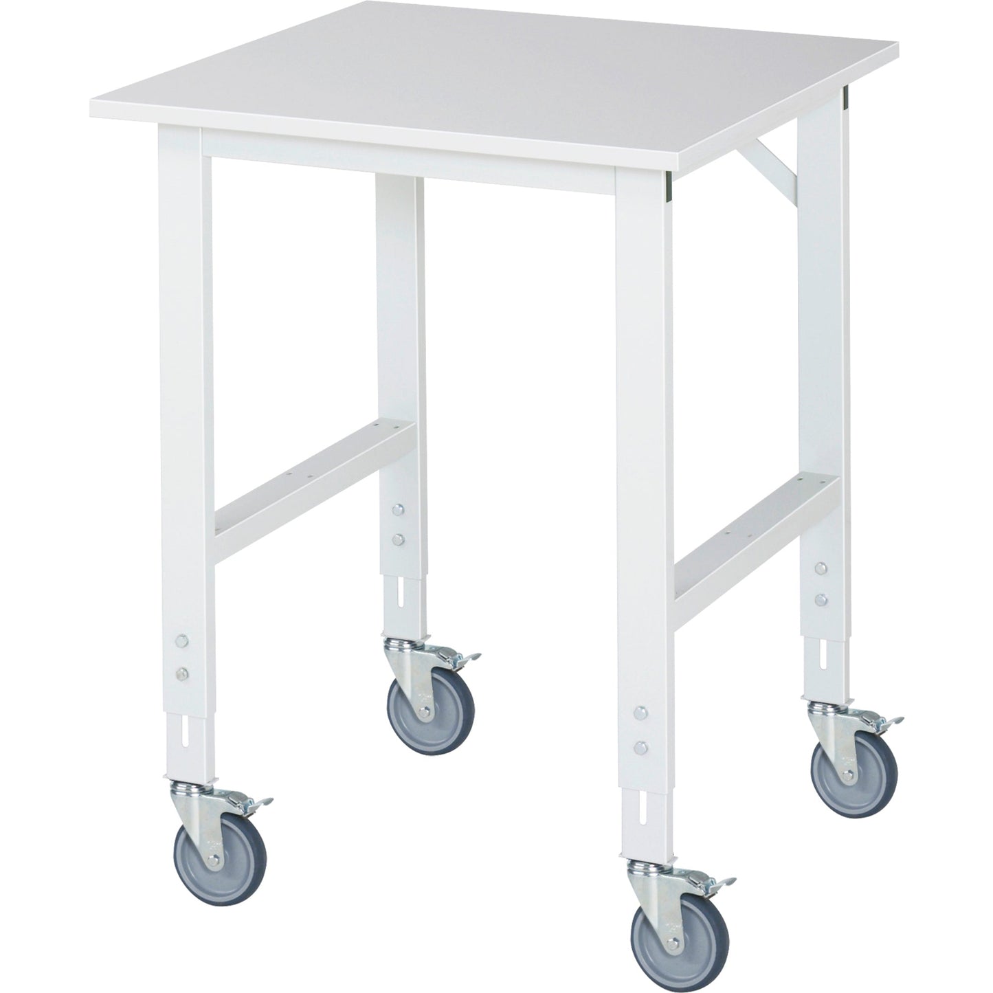 RAU Arbeitstisch Tom 750 x 910-1.230 x 800 mm (B x H x T) lichtgrau