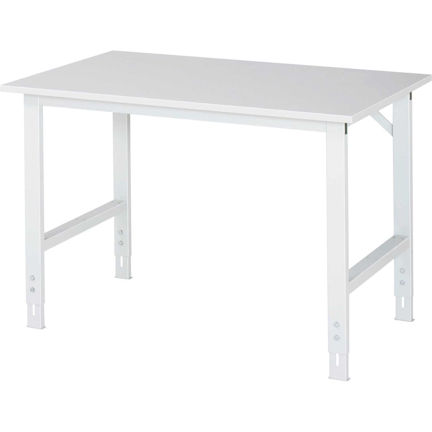 RAU Arbeitstisch Tom 1.250 x 760-1.080 x 800 mm (B x H x T) lichtgrau