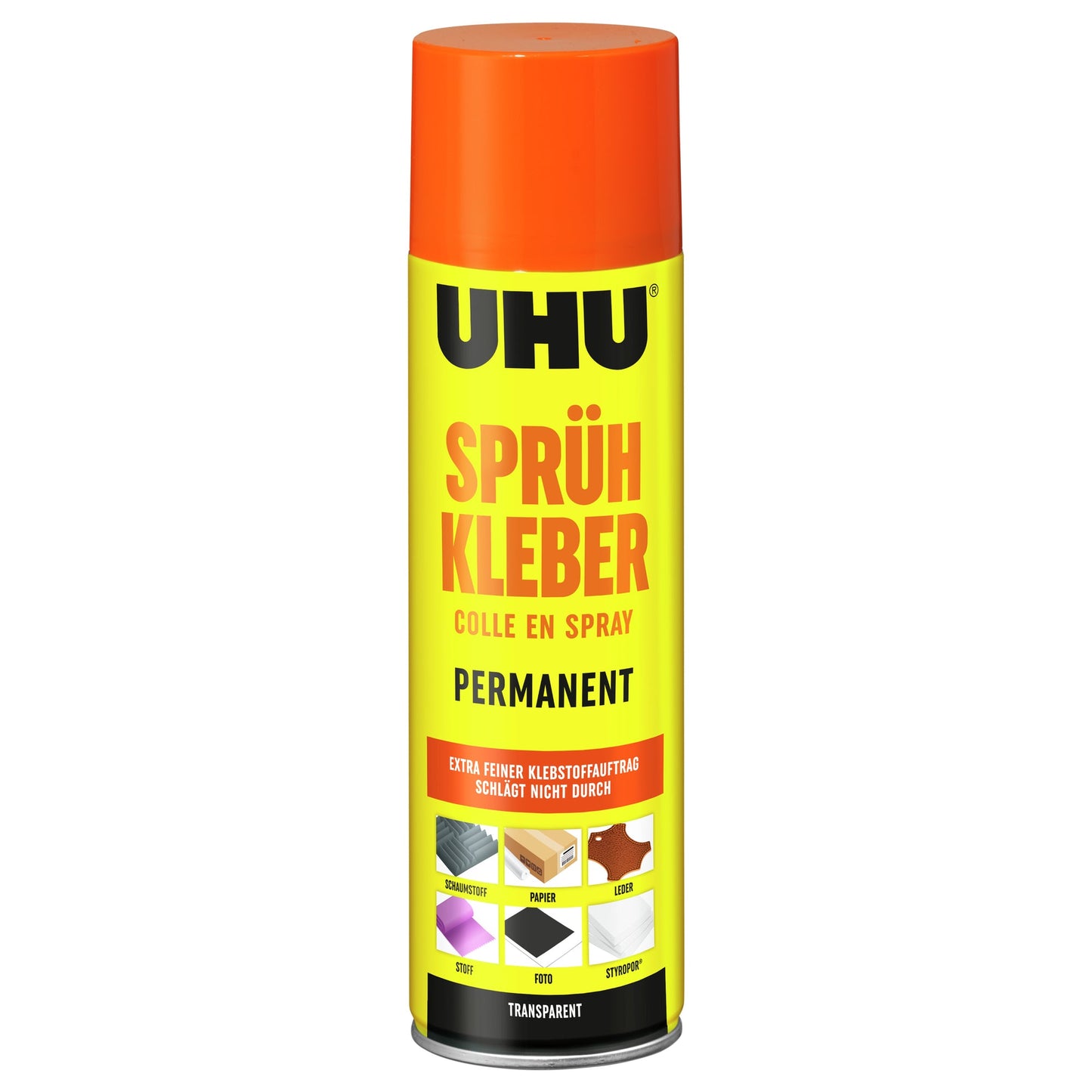 UHU® Sprühkleber mit Lösungsmittel nicht wieder ablösbar 500ml