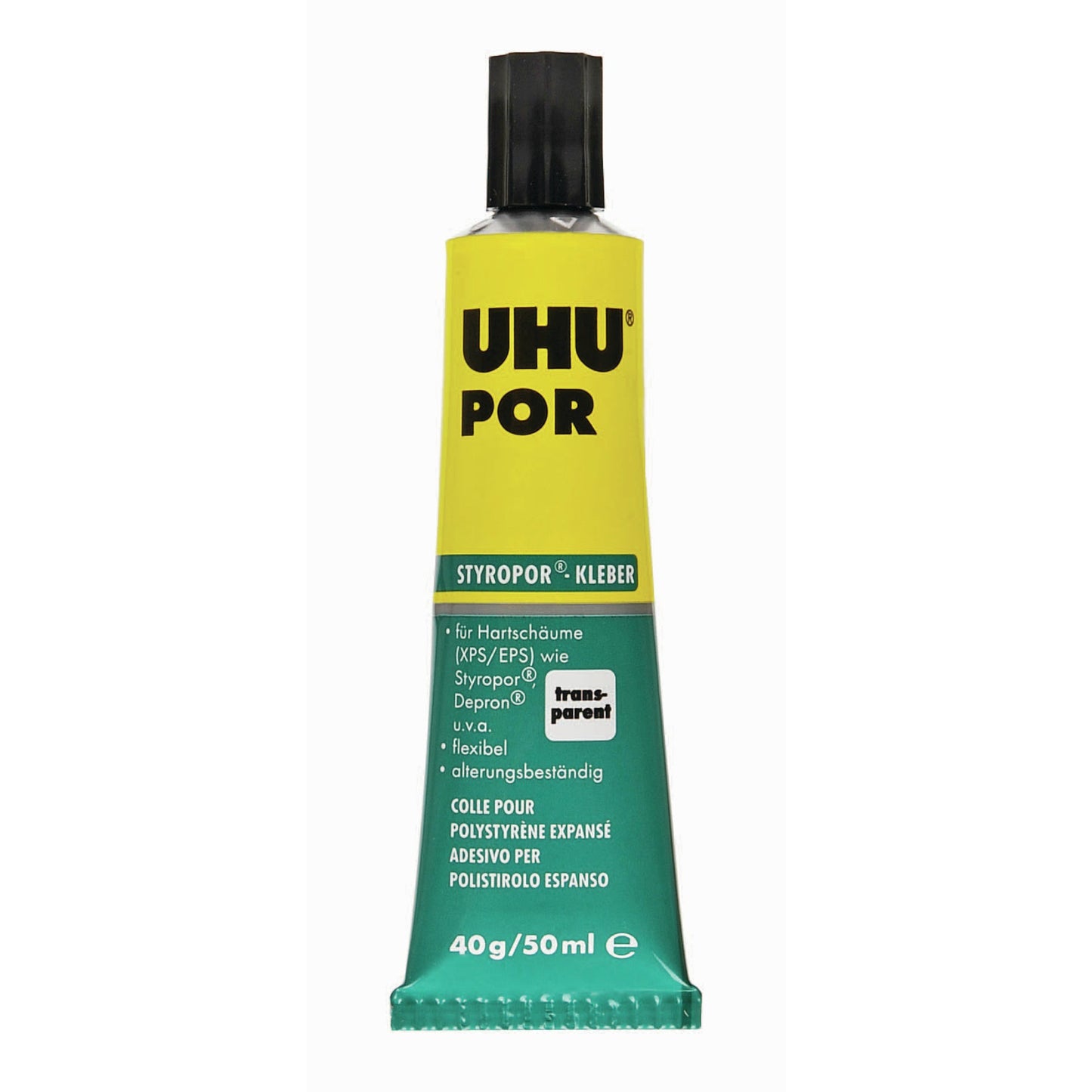 UHU® Styroporkleber POR nicht nachfüllbar nicht auswaschbar transparent 40g 50ml