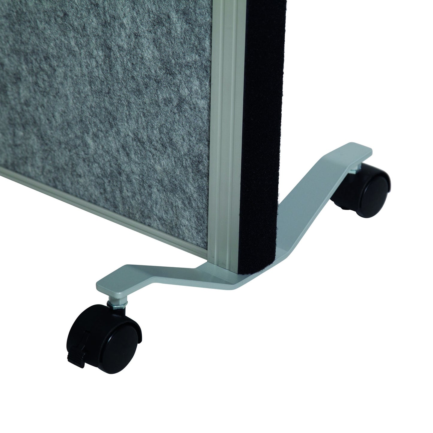 MAUL Stellwand MAULconnecto 100 x 182 cm (B x H) Zweibeinstativ Stahl, 100 % PES-Fasern, 20 % recycelt weiß, dunkelgrau