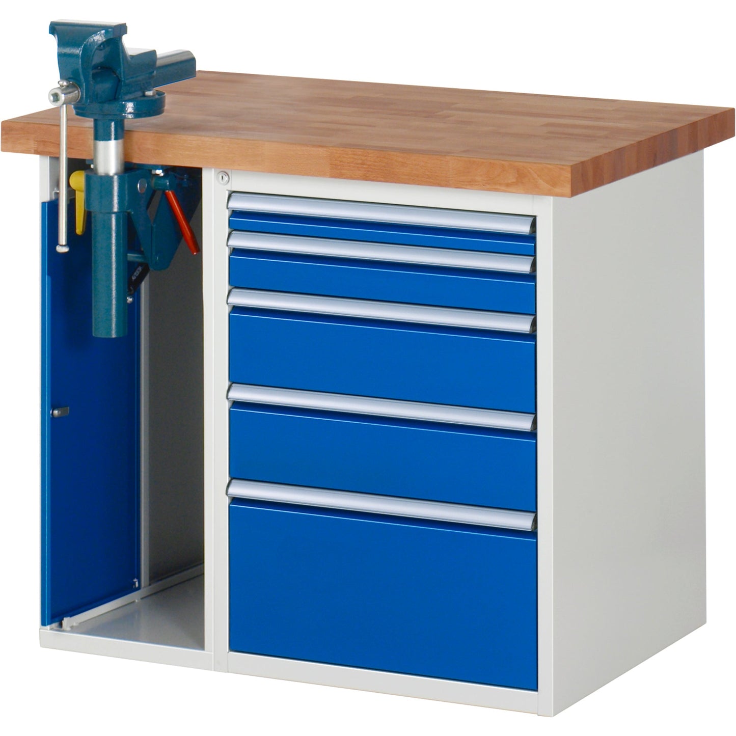 RAU Werkbank 7000 1.000 x 890 x 700 mm (B x H x T) enzianblau lichtgrau