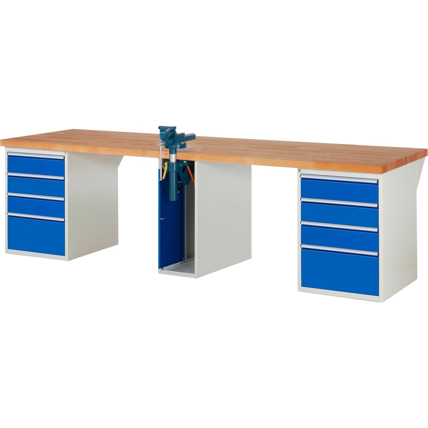 RAU Werkbank 7000 3.000 x 890 x 900 mm (B x H x T) enzianblau lichtgrau