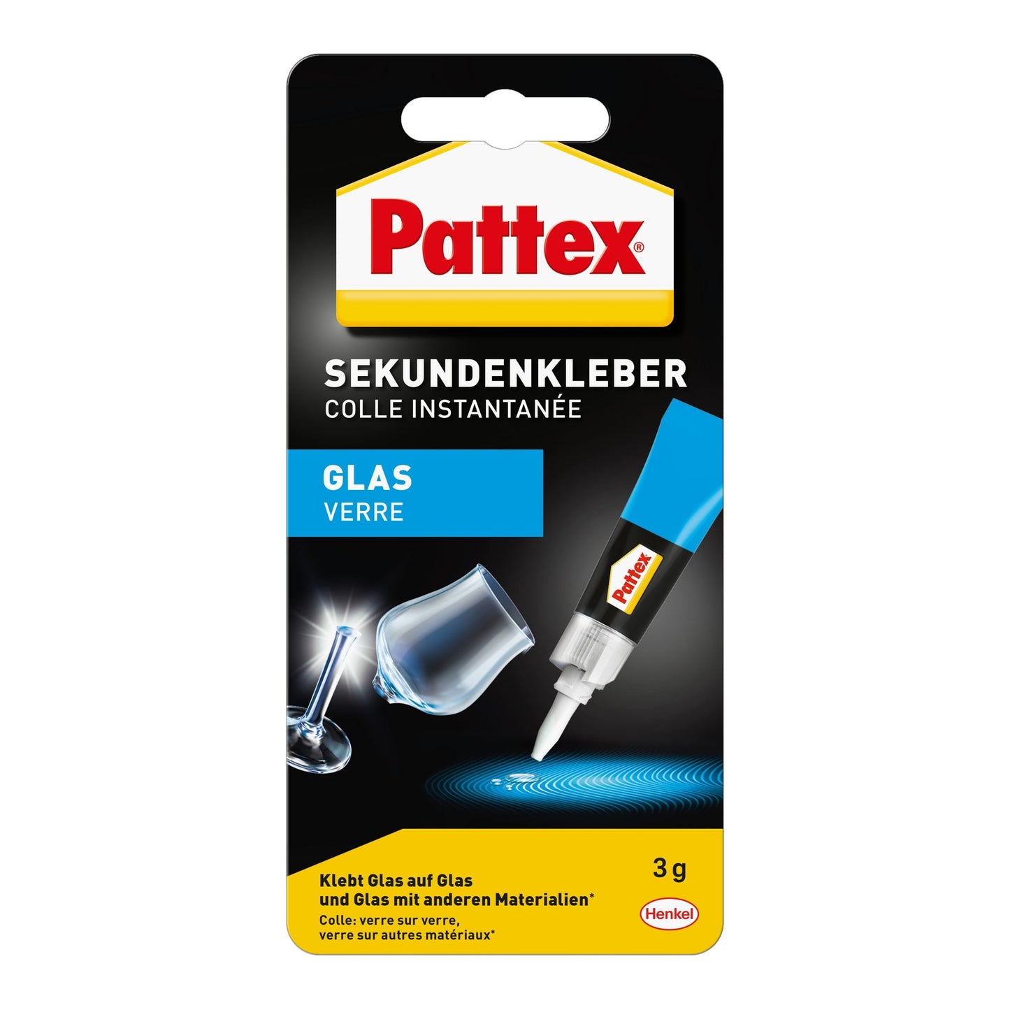 Pattex Sekundenkleber Glas Flüssig Glas 3g