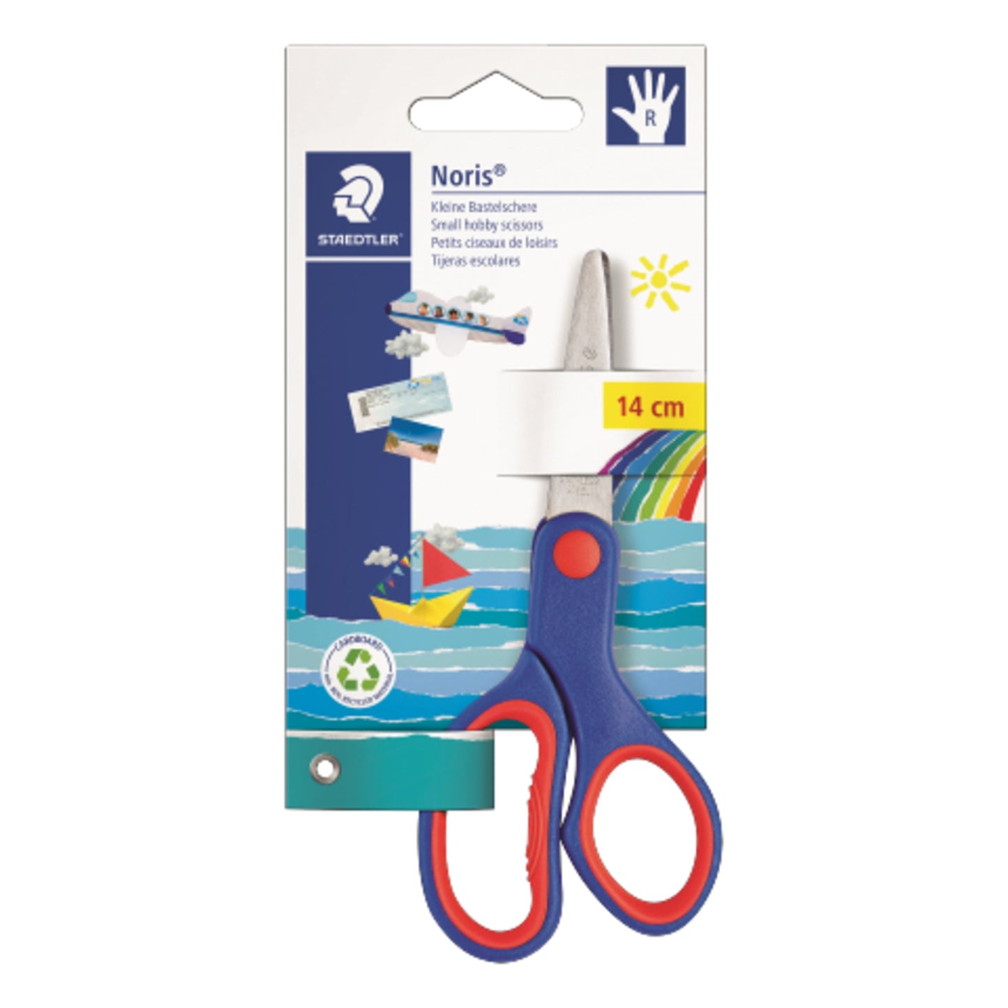 STAEDTLER® Bastelschere Noris 140mm Metall blau/rot