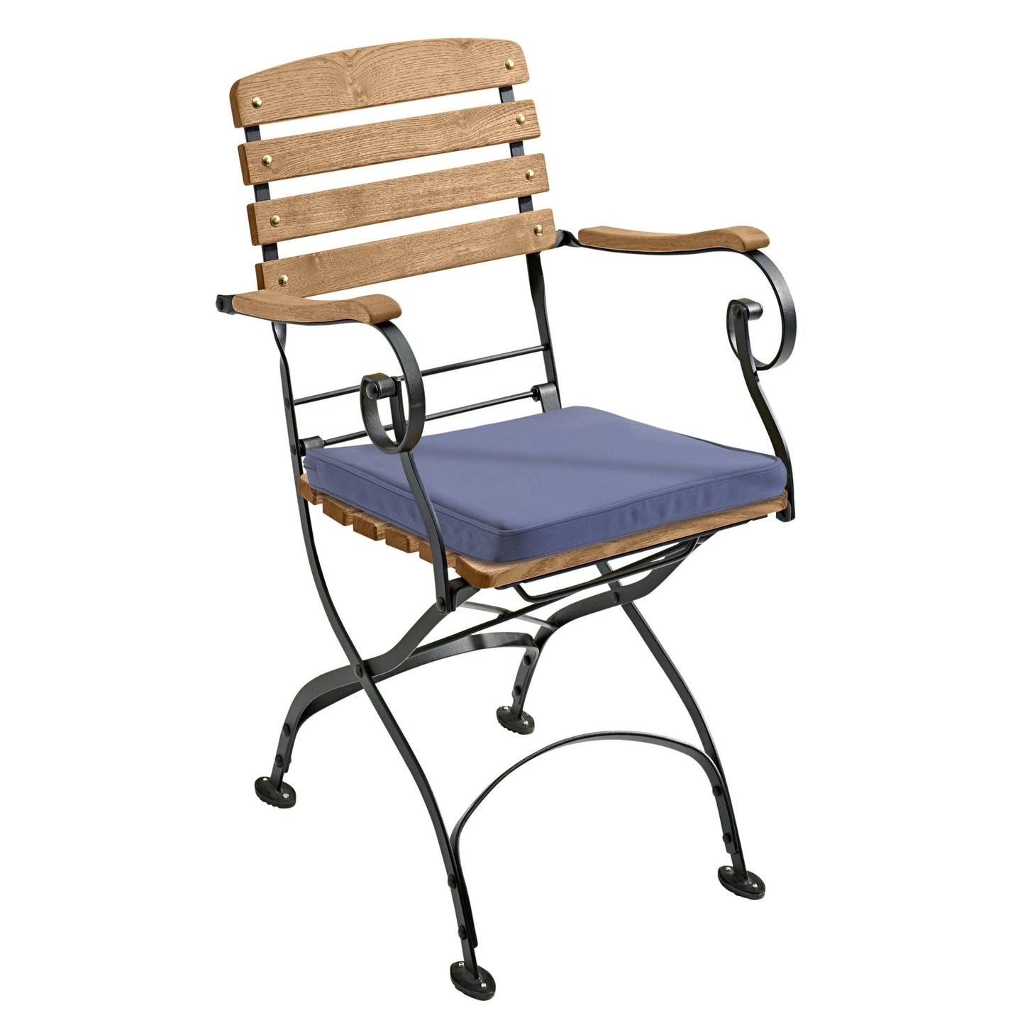 memo Gartenauflage Sitzkissen Breite des Sitzes: 41cm Tiefe der Sitzfläche: 42cm 100 % Polyester blau