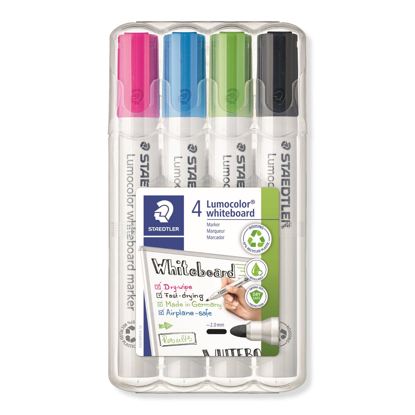 STAEDTLER® Whiteboardmarker Lumocolor® 351 2mm farbig sortiert 4 St./Pack.